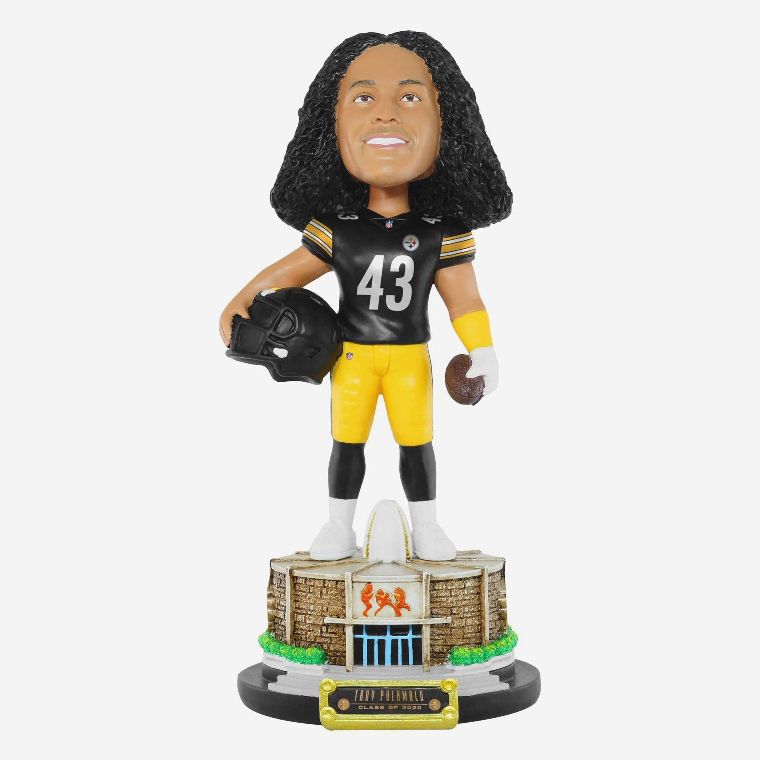 Troy Polamalu Pittsburgh Steelers Pro Football Hall of Fame Bobblehead