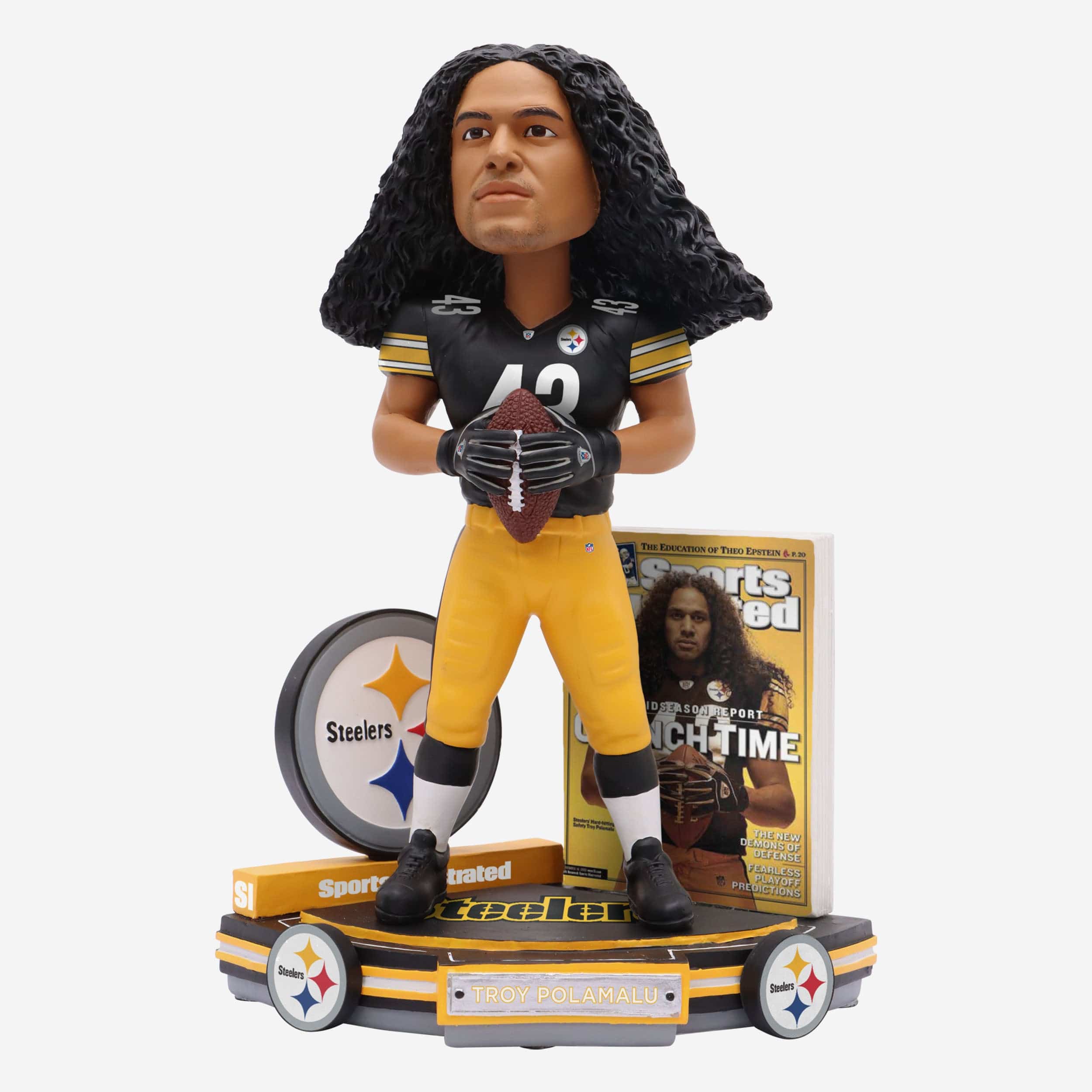 Troy Polamalu Pittsburgh Steelers Sports Illustrated Cover Bobblehead