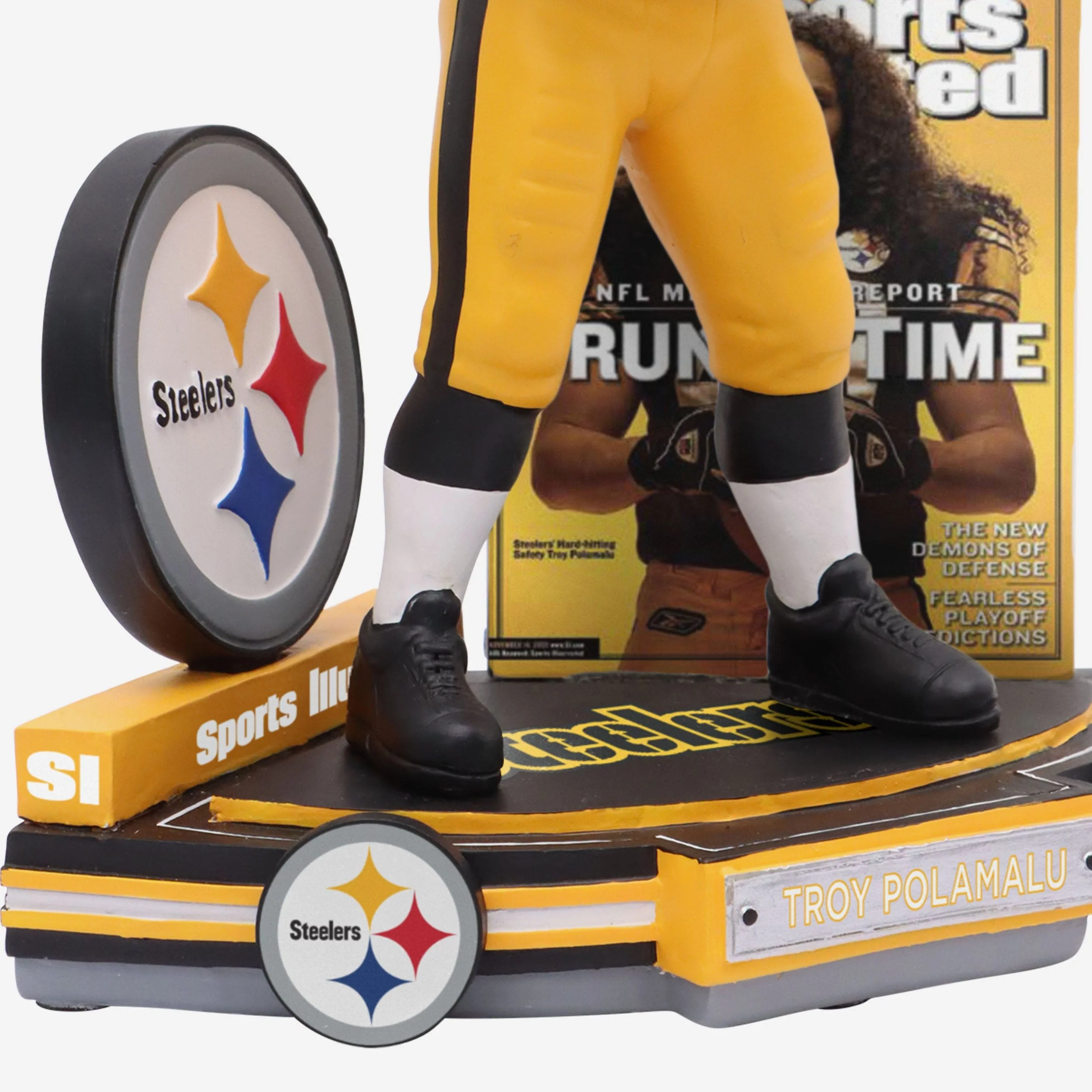 Troy Polamalu Pittsburgh Steelers Sports Illustrated Cover Bobblehead - Image 3