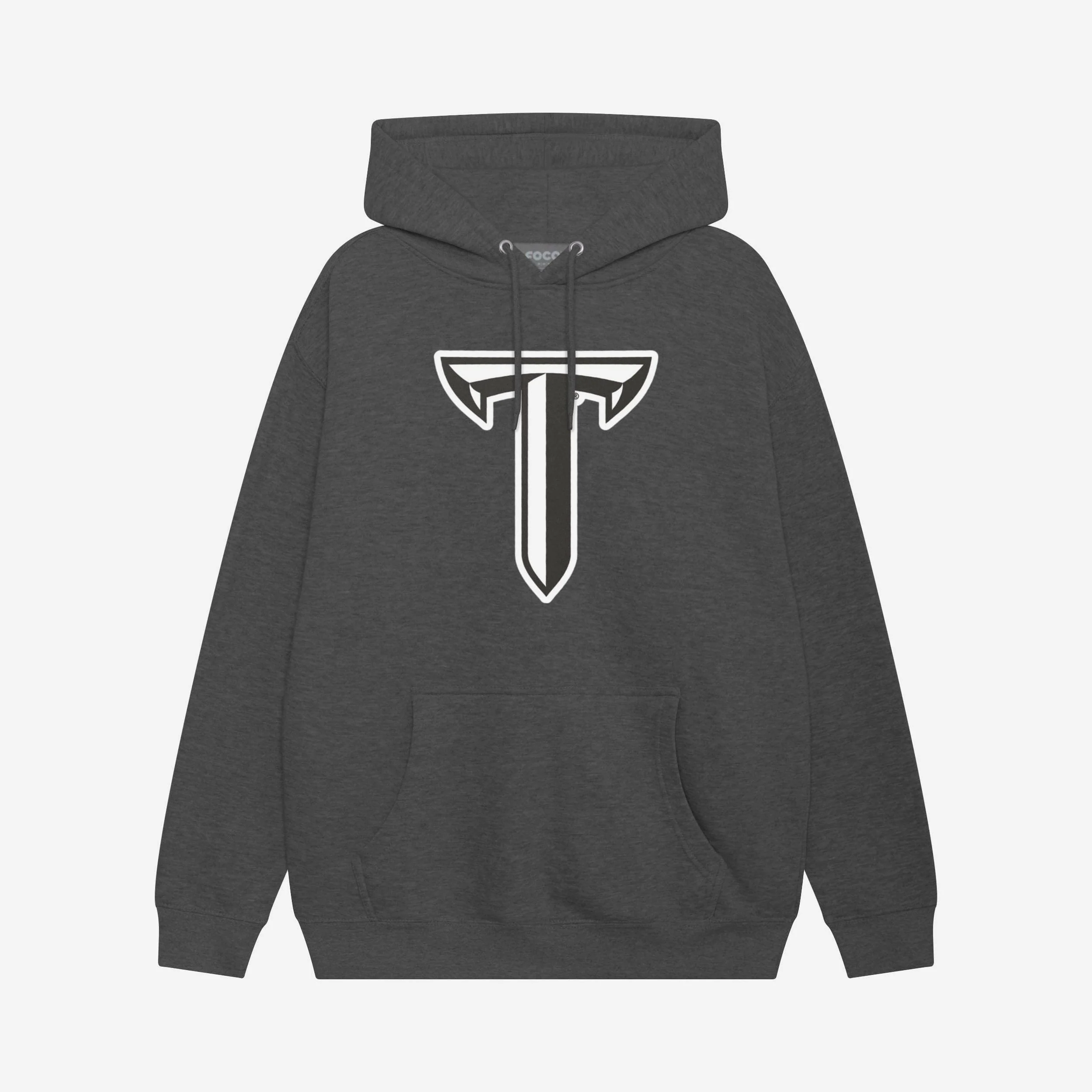 Troy Trojans Black & White Primary Logo Hoodie