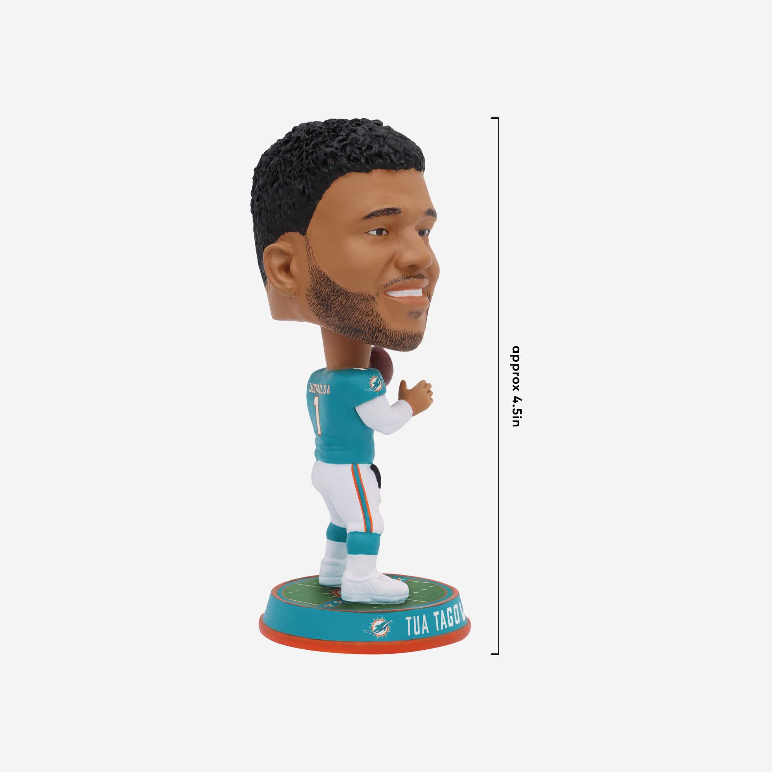 Tua Tagovailoa Miami Dolphins Field Stripe Mini Bighead Bobblehead - Image 4