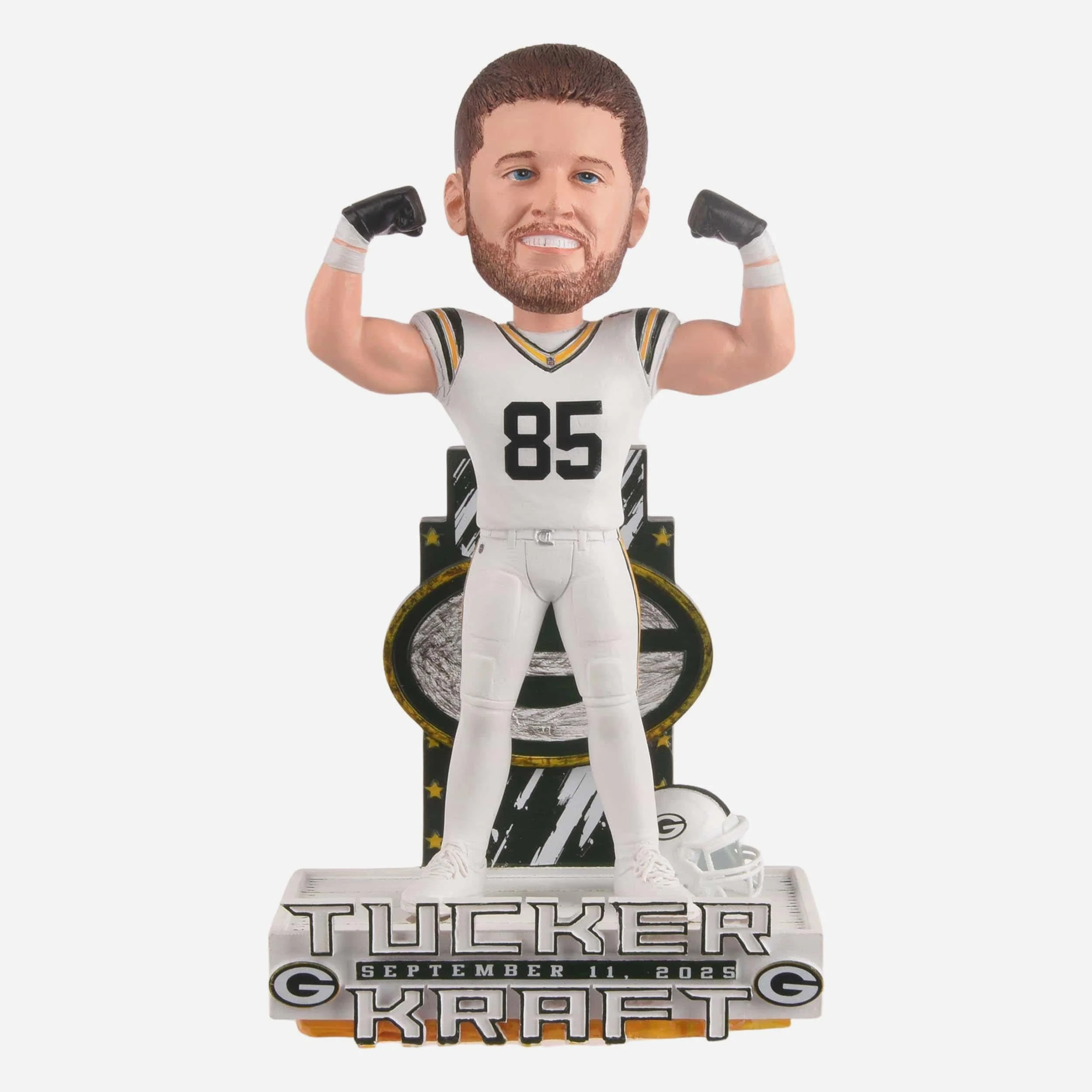 Tucker Kraft Green Bay Packers White Out Gamebreaker Bobblehead