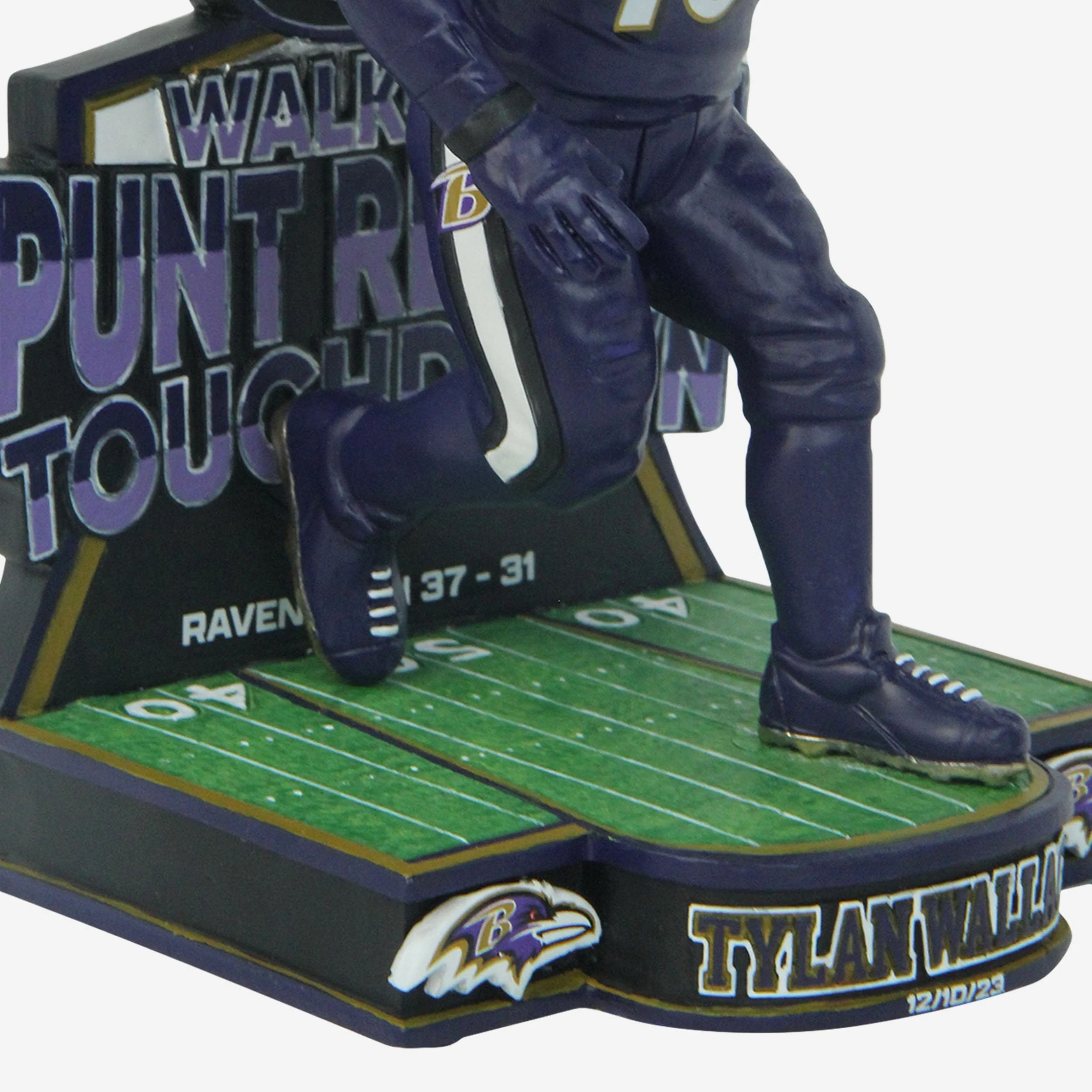 Tylan Wallace Baltimore Ravens Walk-Off Punt Return Touchdown Bobblehead - Image 3