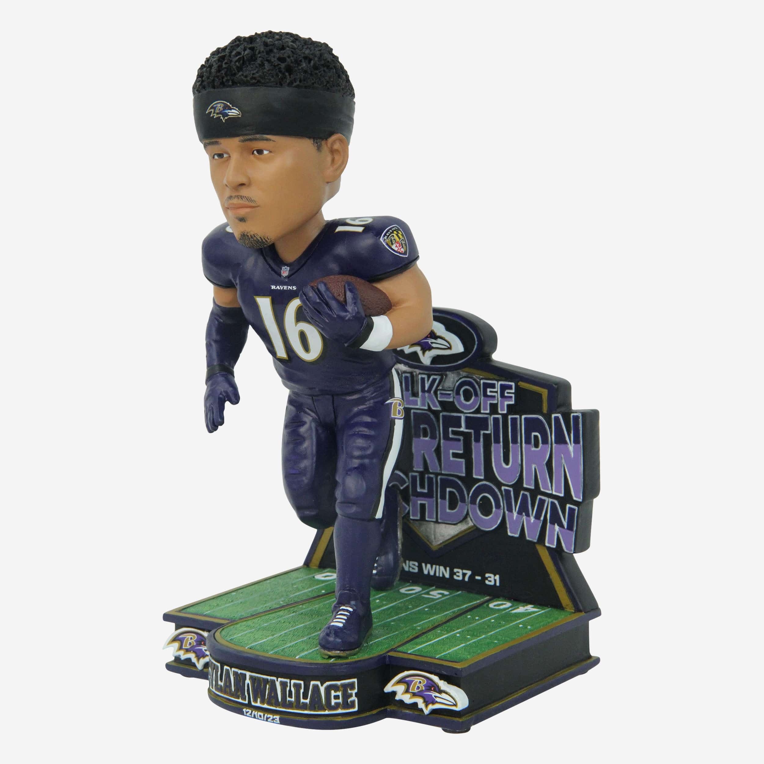 Tylan Wallace Baltimore Ravens Walk-Off Punt Return Touchdown Bobblehead - Image 4
