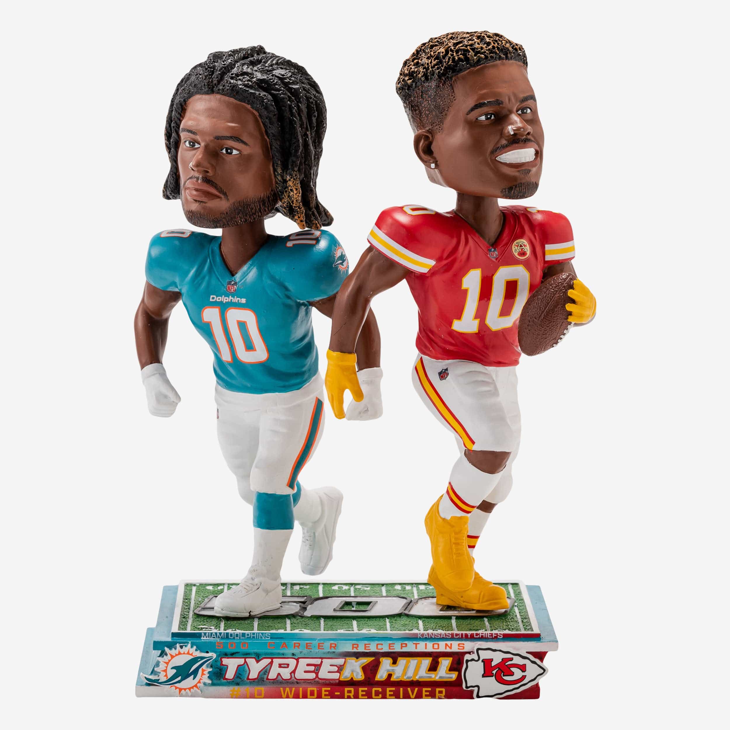 Tyreek Hill Miami Dolphins 500 Receptions Dual Bobblehead