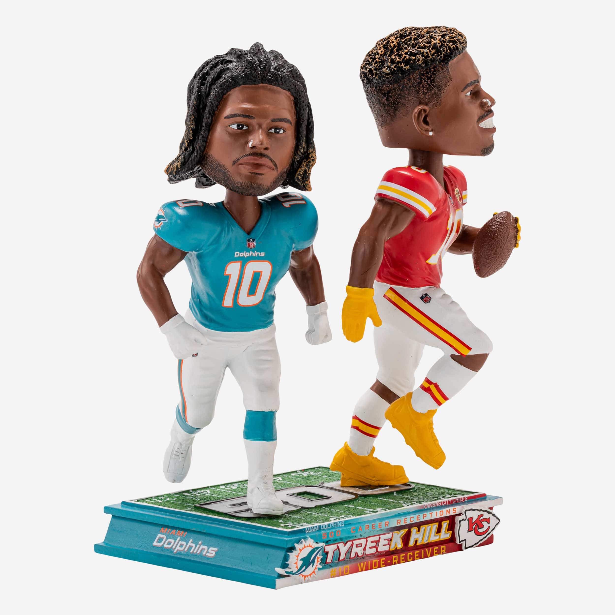 Tyreek Hill Miami Dolphins 500 Receptions Dual Bobblehead - Image 5