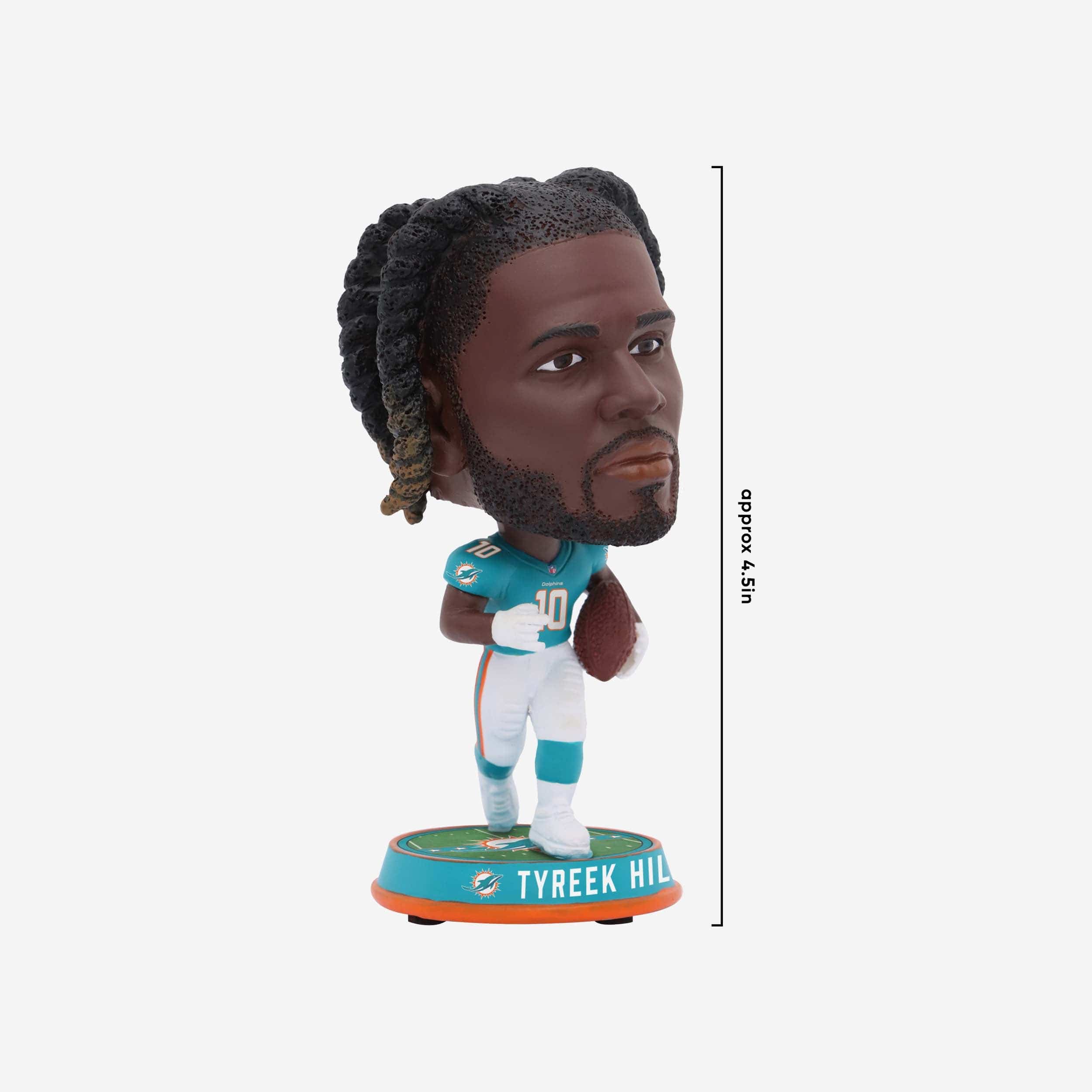 Tyreek Hill Miami Dolphins Field Stripe Mini Bighead Bobblehead - Image 4
