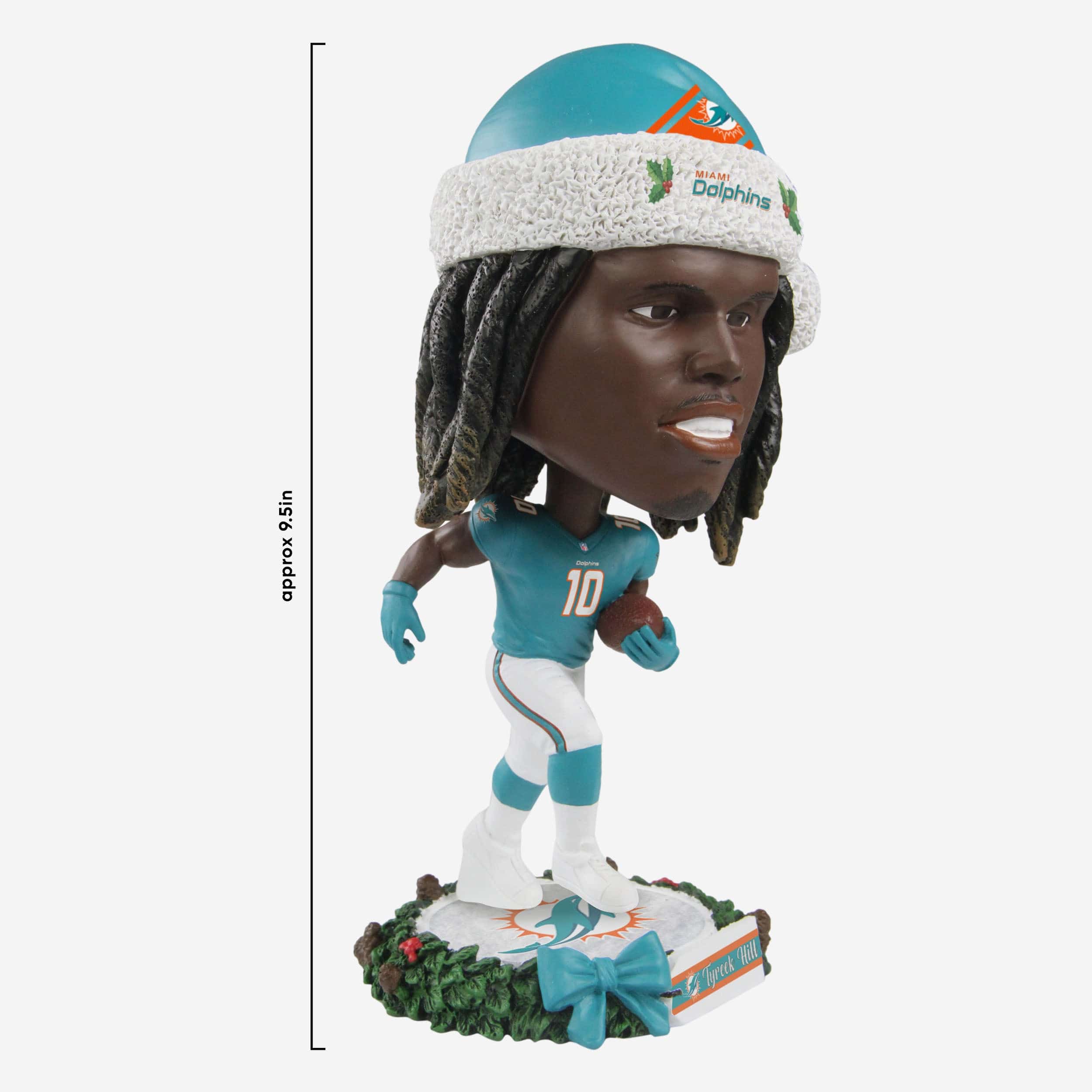 Tyreek Hill Miami Dolphins Holiday Wreath Bighead Bobblehead - Image 4