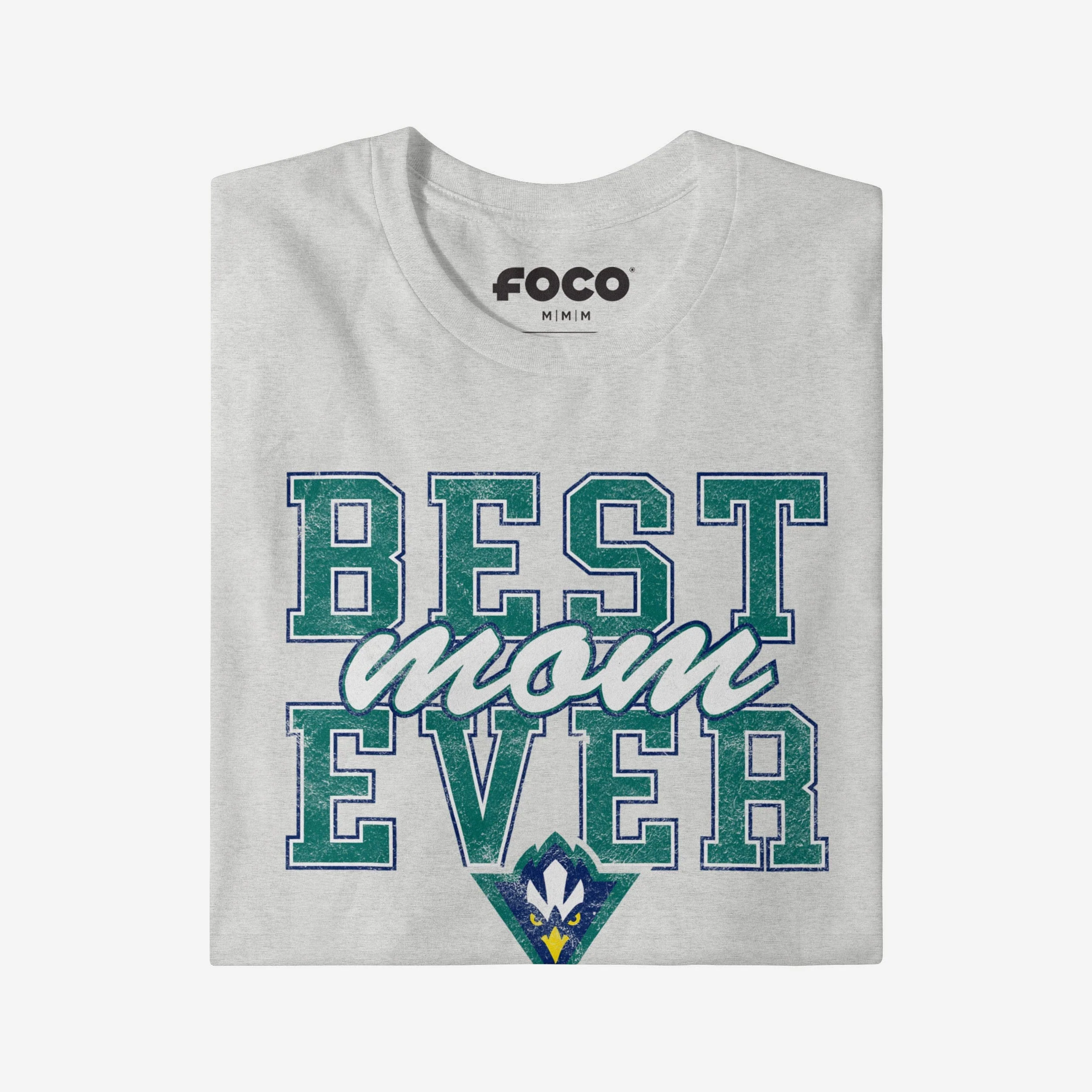UNC Wilmington Seahawks Best Mom Ever Stacked T-Shirt - Image 3