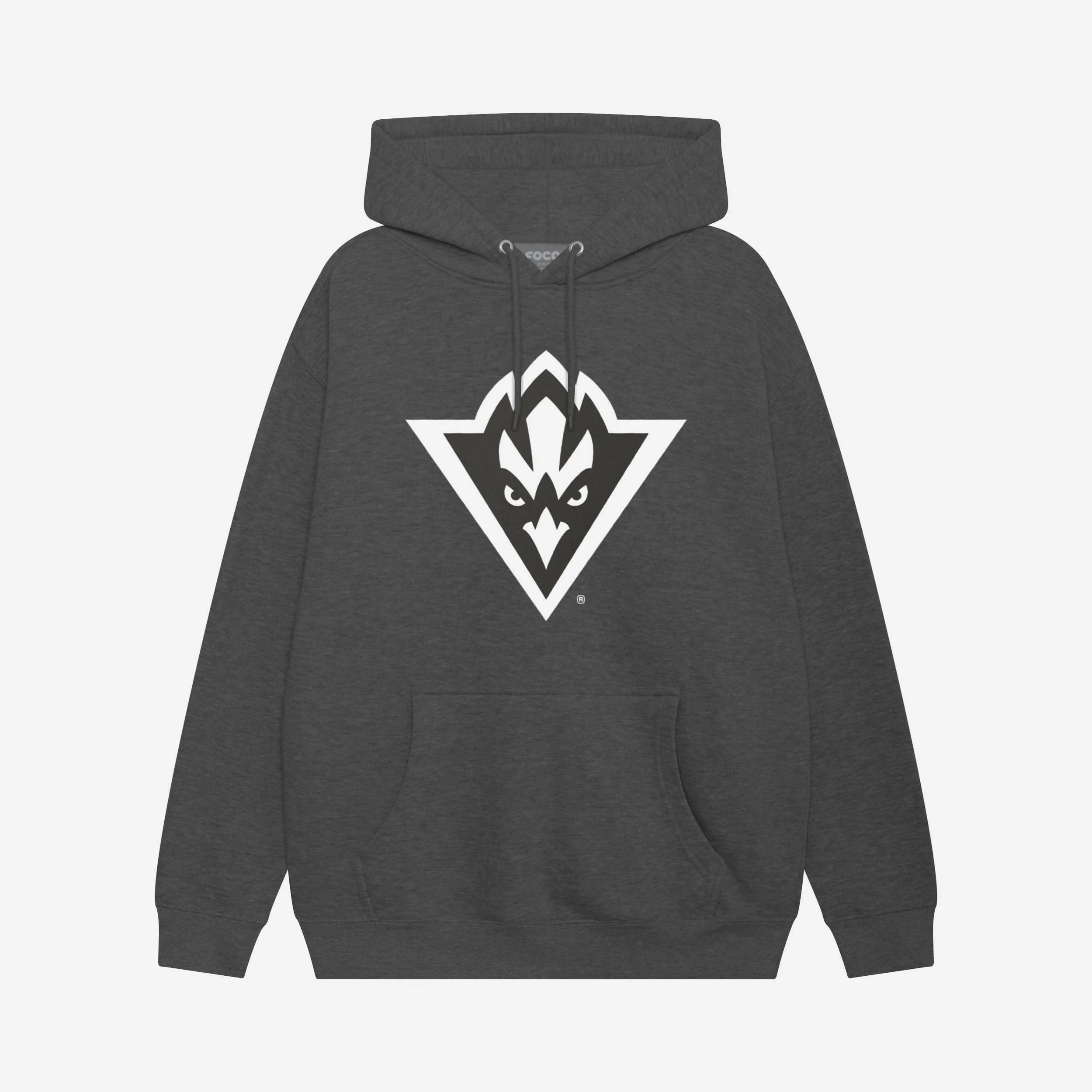 UNC Wilmington Seahawks Black & White Primary Logo Hoodie