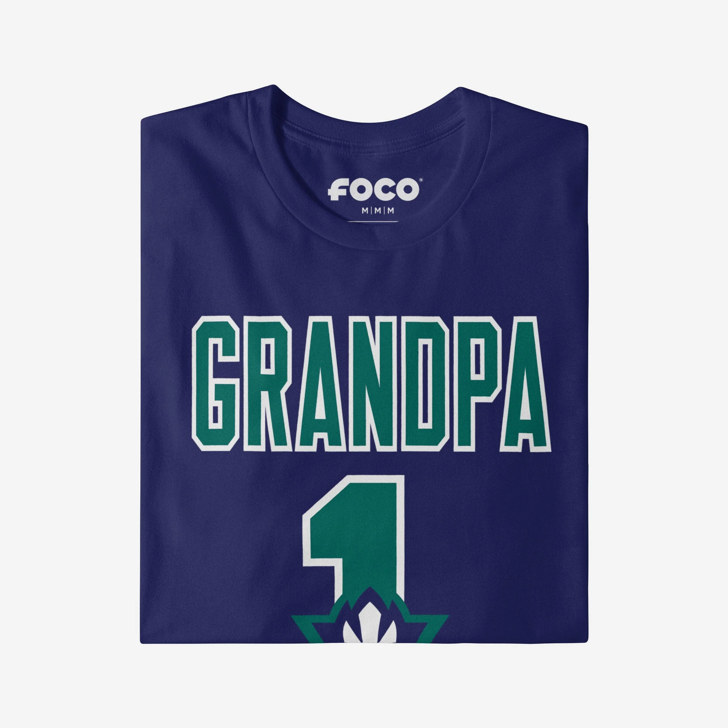 UNC Wilmington Seahawks Number 1 Grandpa T-Shirt - Image 3