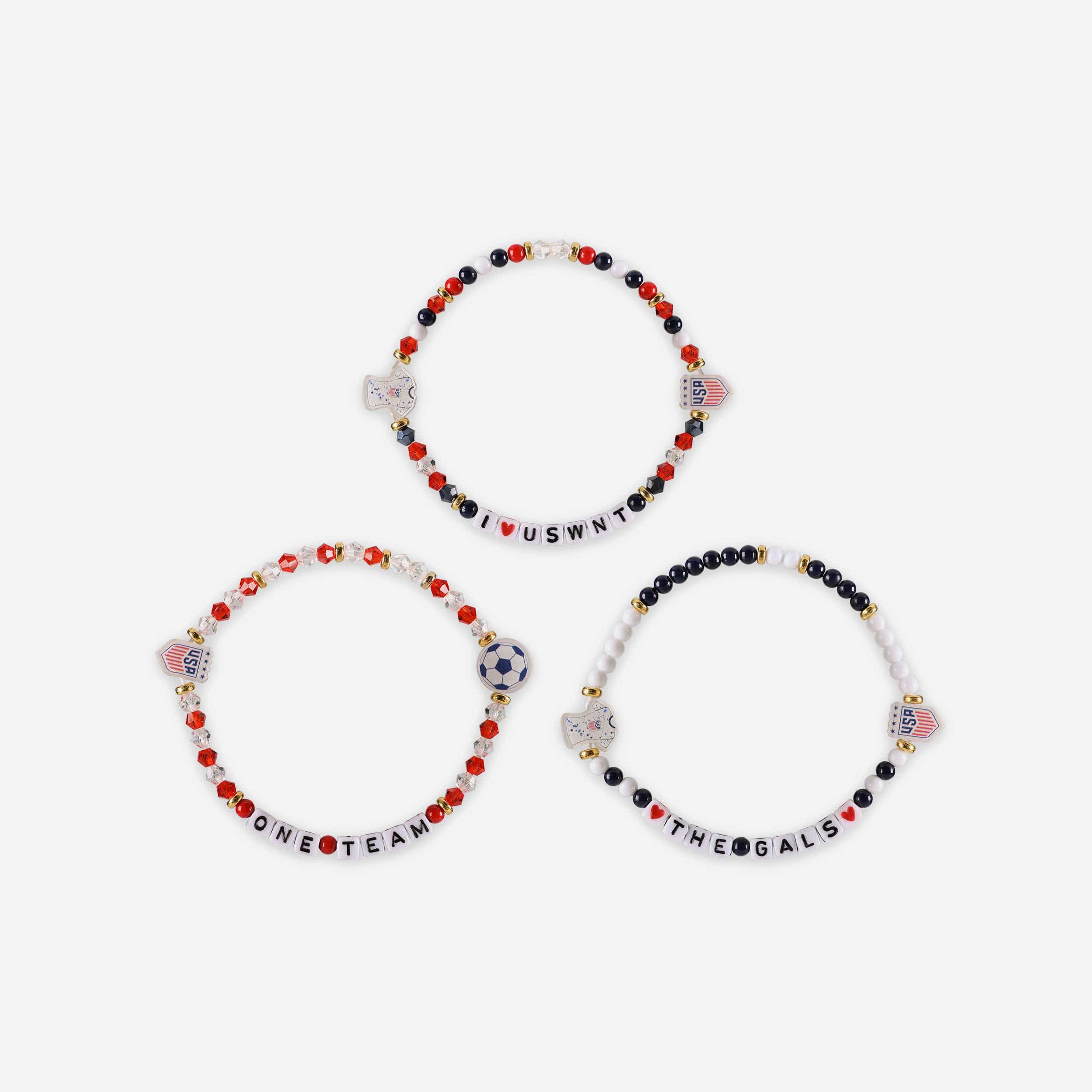 US Womens National Team 3 Pack Friendship Bracelet - Image 3