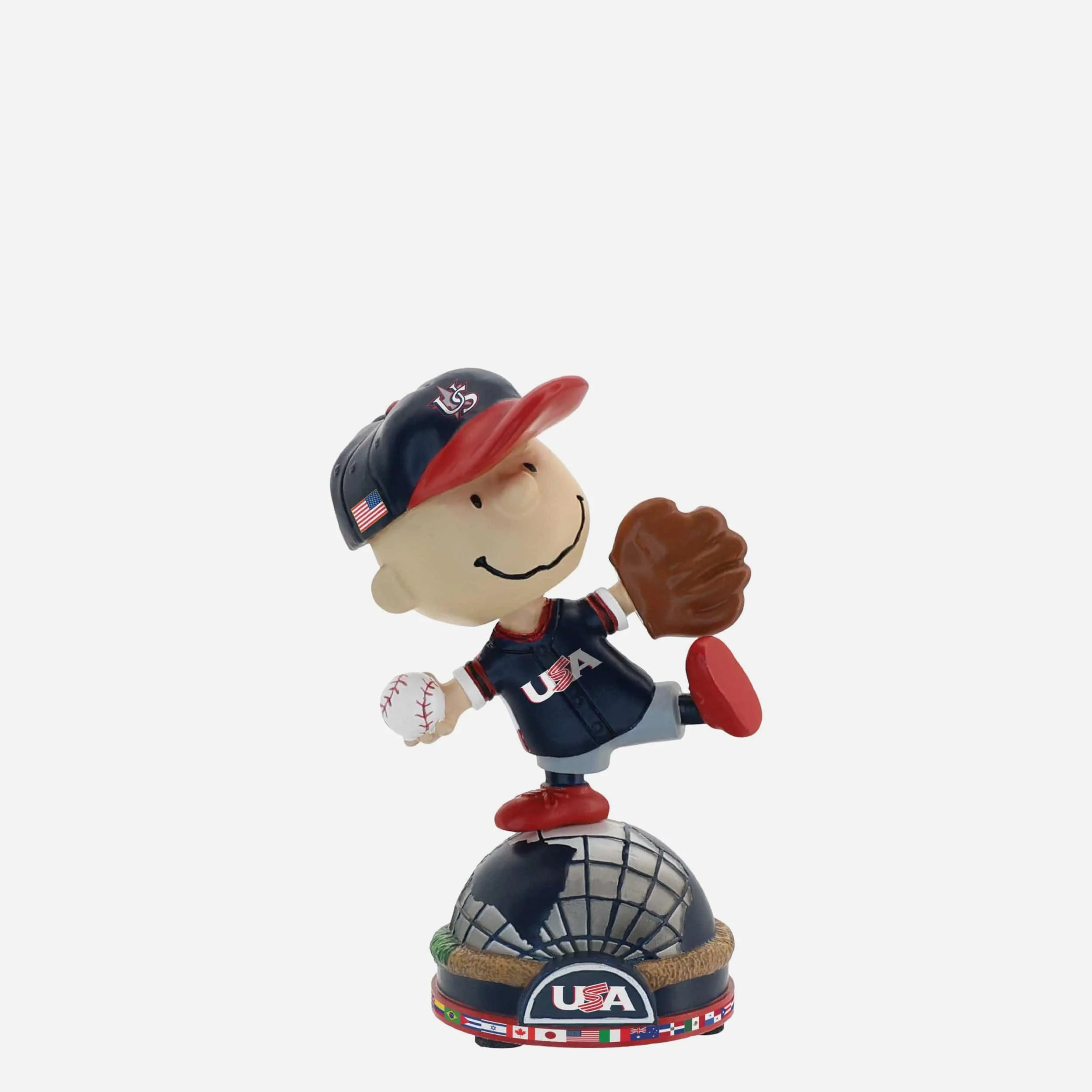 USA Charlie Brown Peanuts 2026 World Baseball Classic Bobblehead