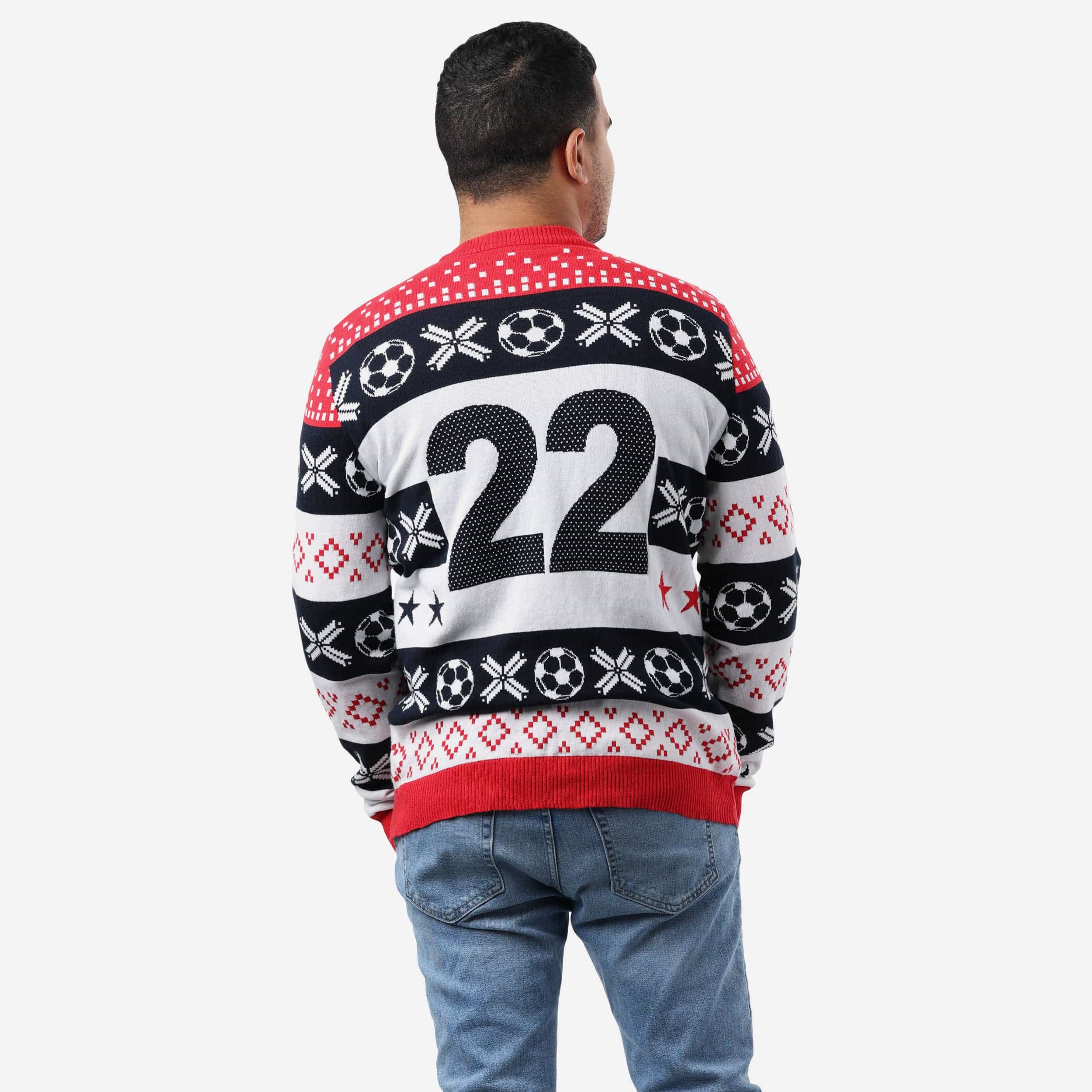 USA Mens Soccer Cotton Knit Sweater - Image 2