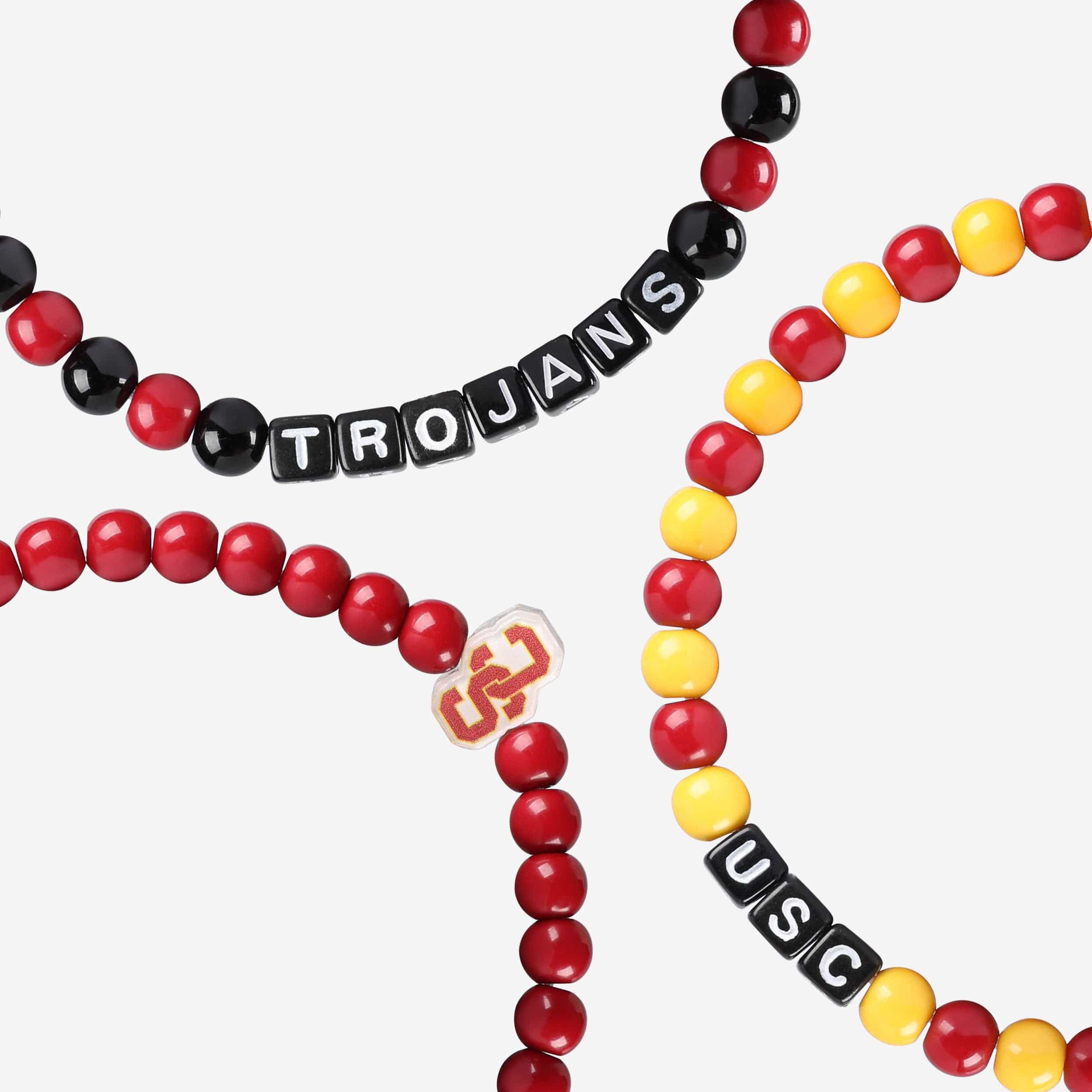 USC Trojans 3 Pack Beaded Friendship Bracelet - Image 2