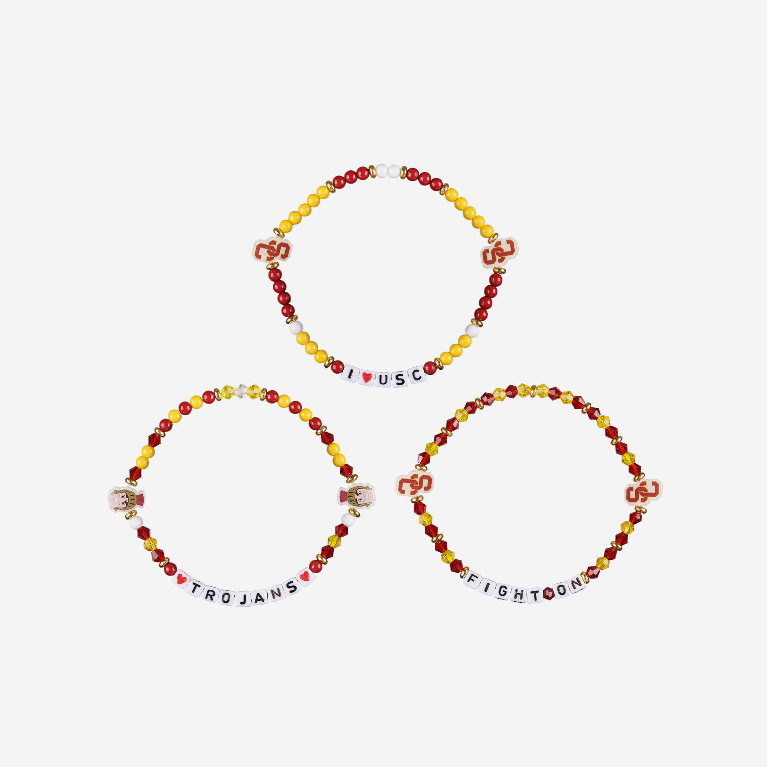 USC Trojans 3 Pack Friendship Bracelet - Image 3