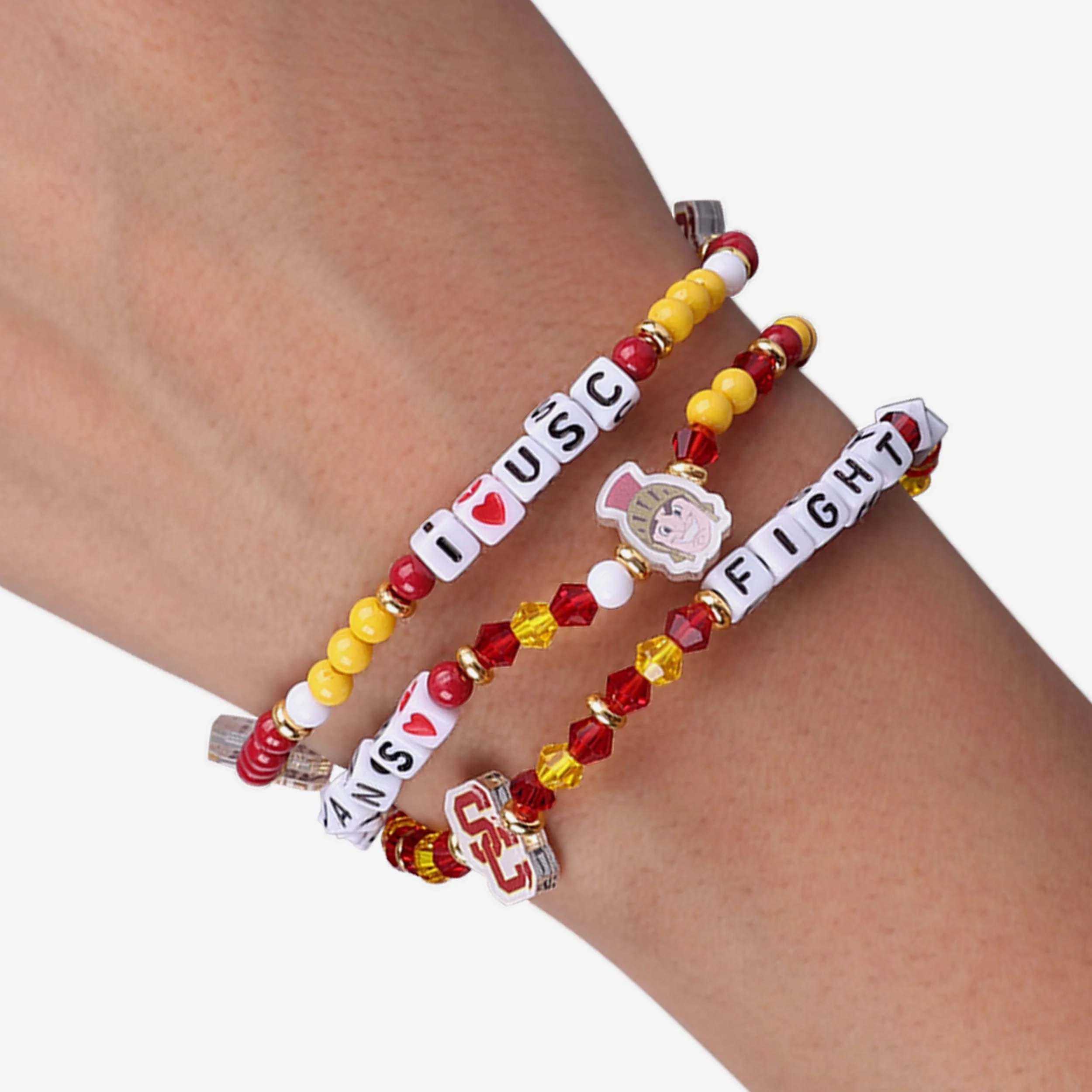 USC Trojans 3 Pack Friendship Bracelet - Image 4