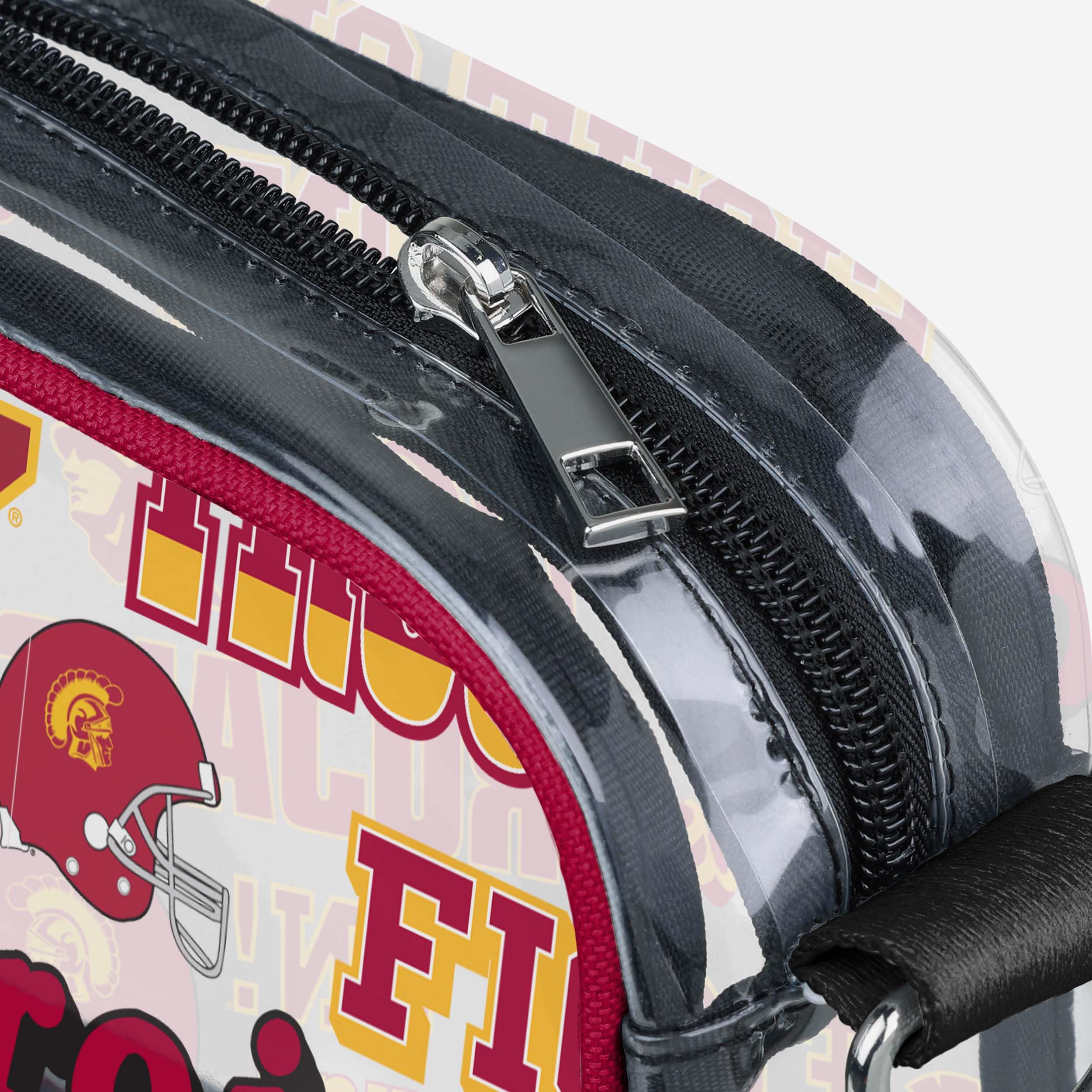 USC Trojans Repeat Retro Print Clear Crossbody Bag - Image 4