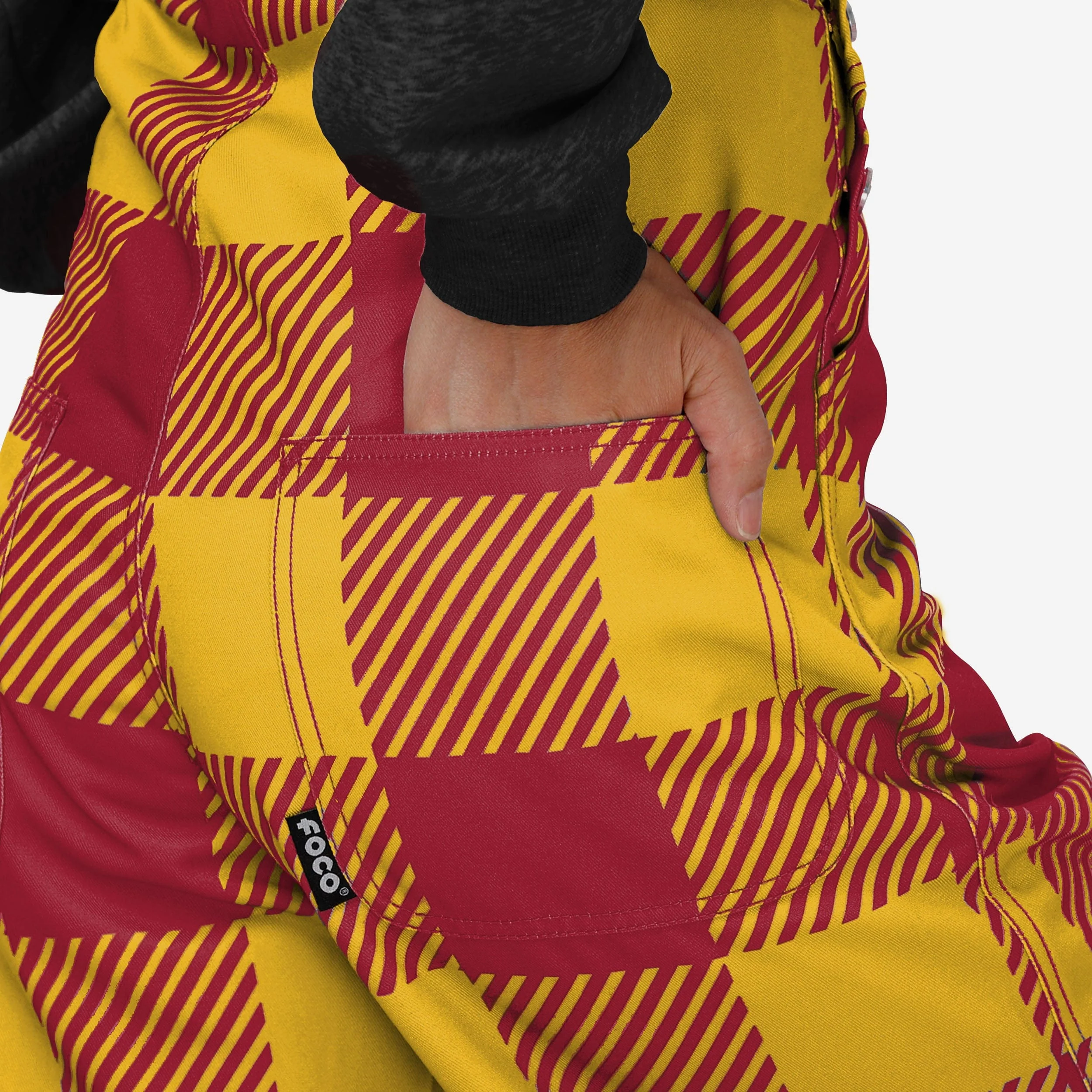 USC Trojans Womens Plaid Bib Overalls - Image 6