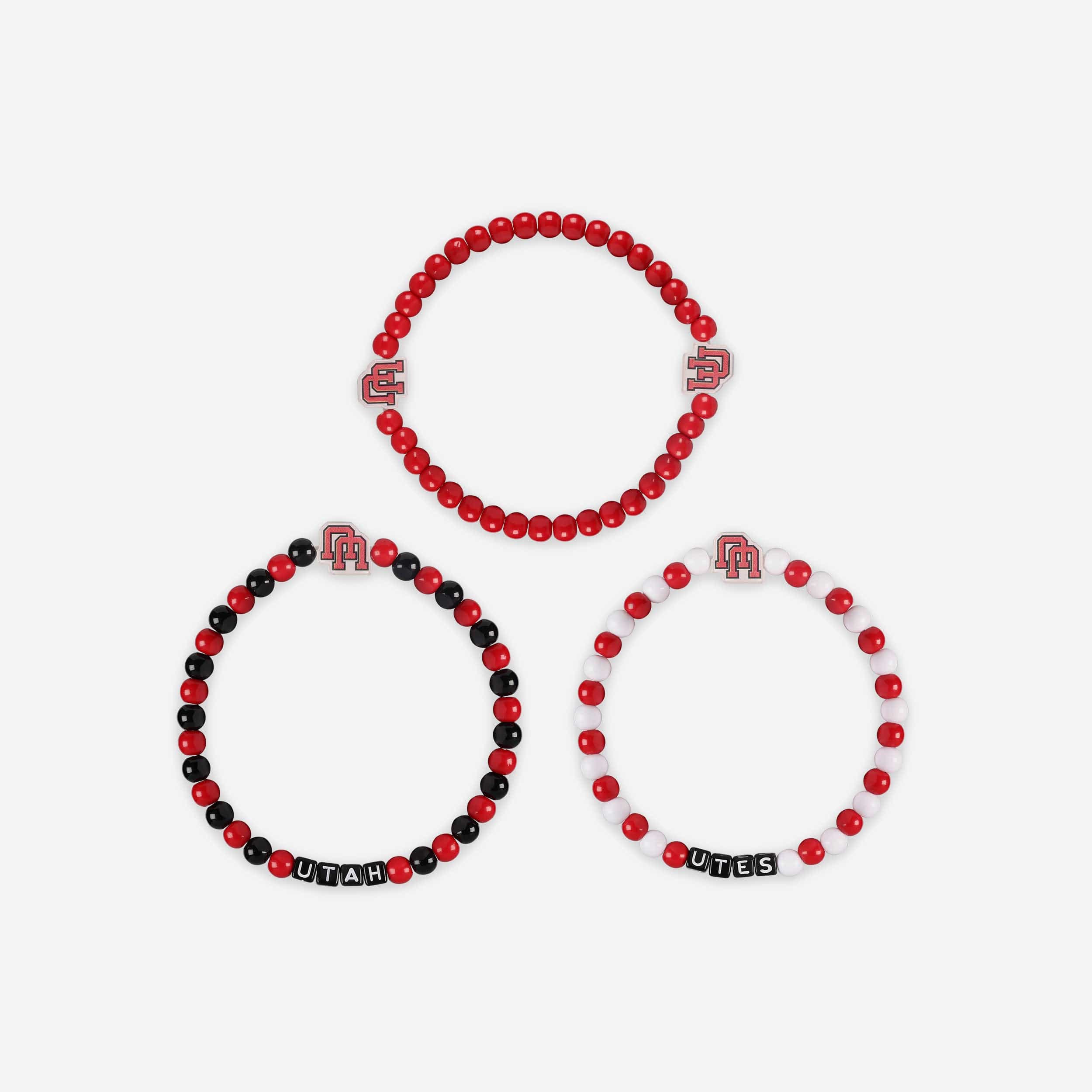 Utah Utes 3 Pack Beaded Friendship Bracelet - Image 3
