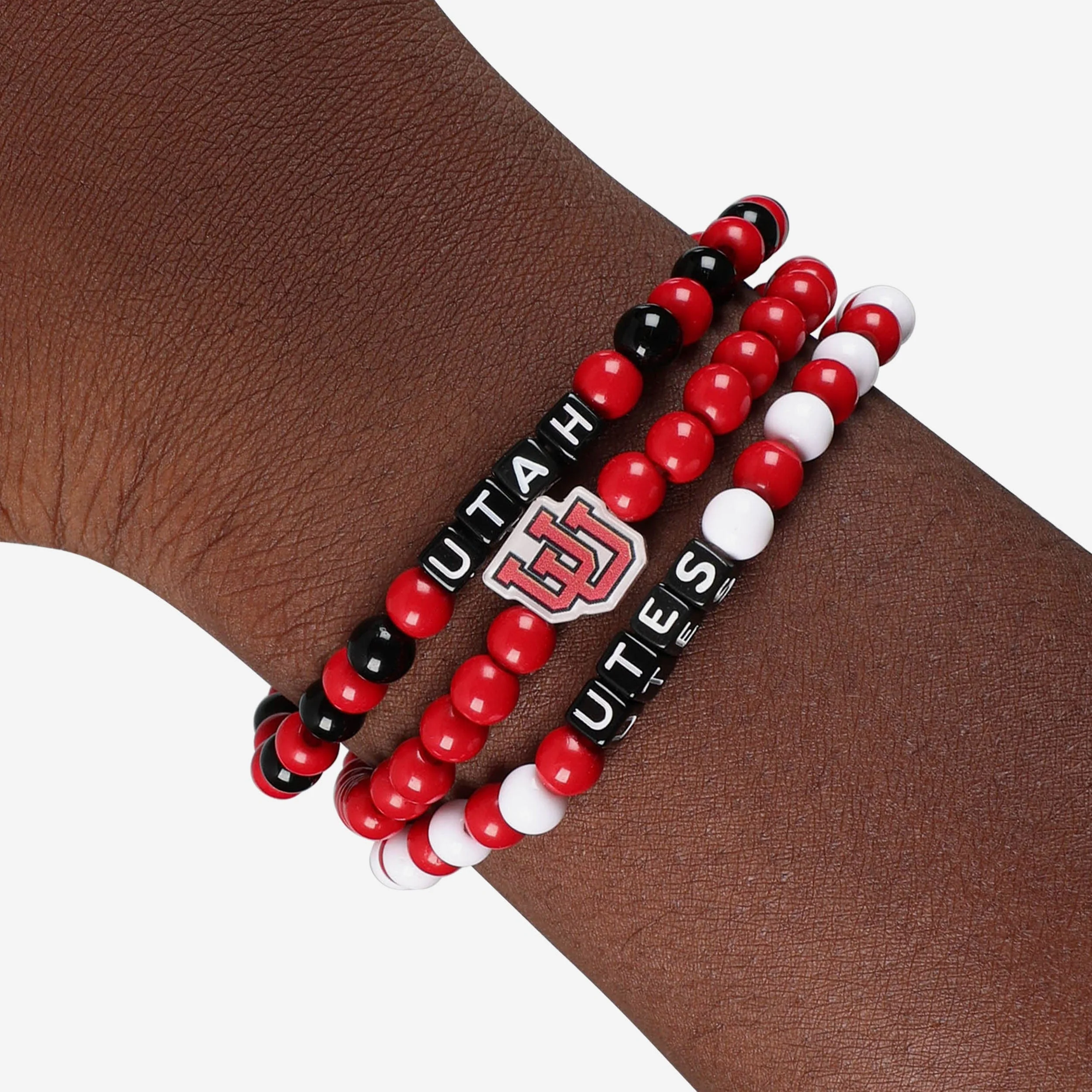 Utah Utes 3 Pack Beaded Friendship Bracelet - Image 4