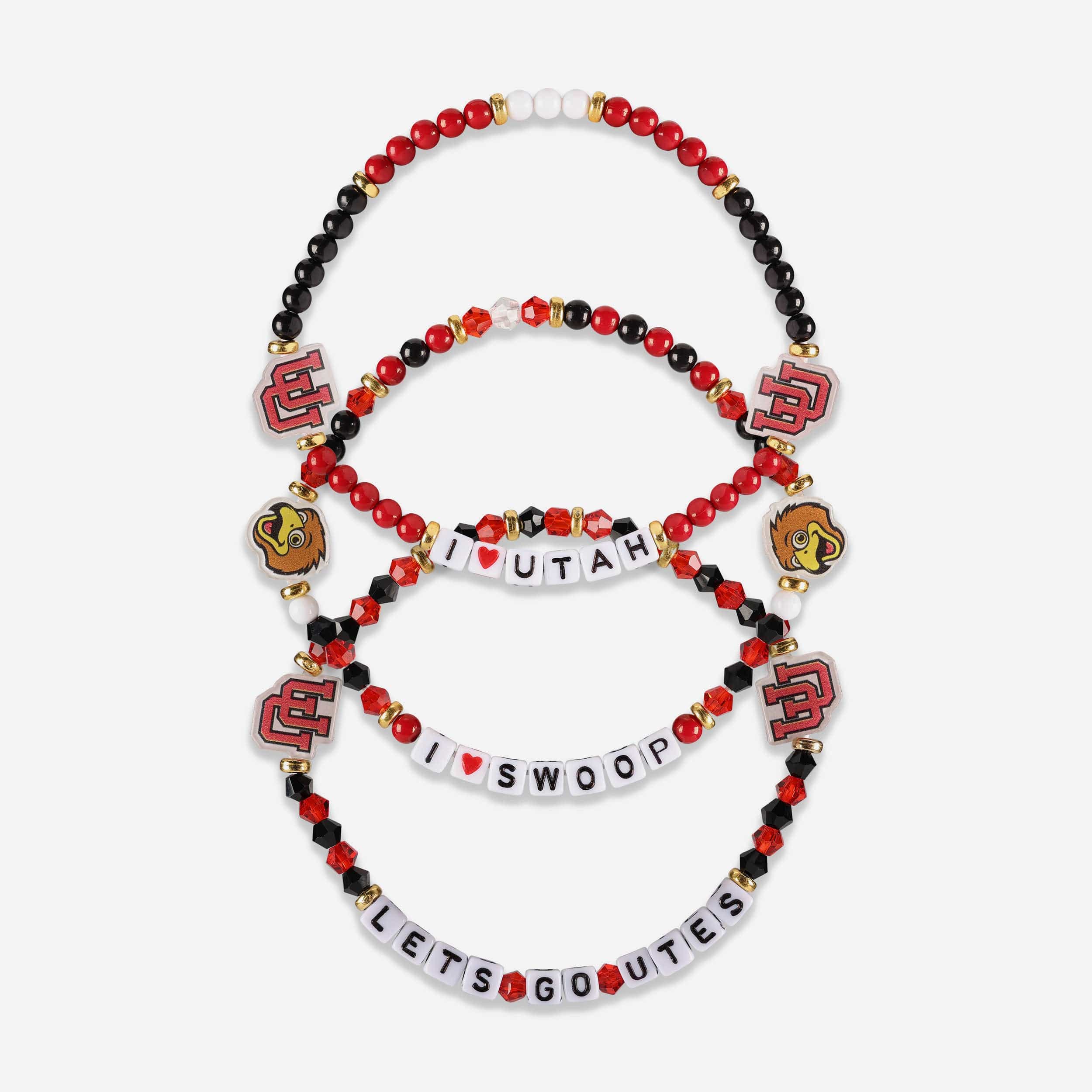 Utah Utes 3 Pack Friendship Bracelet