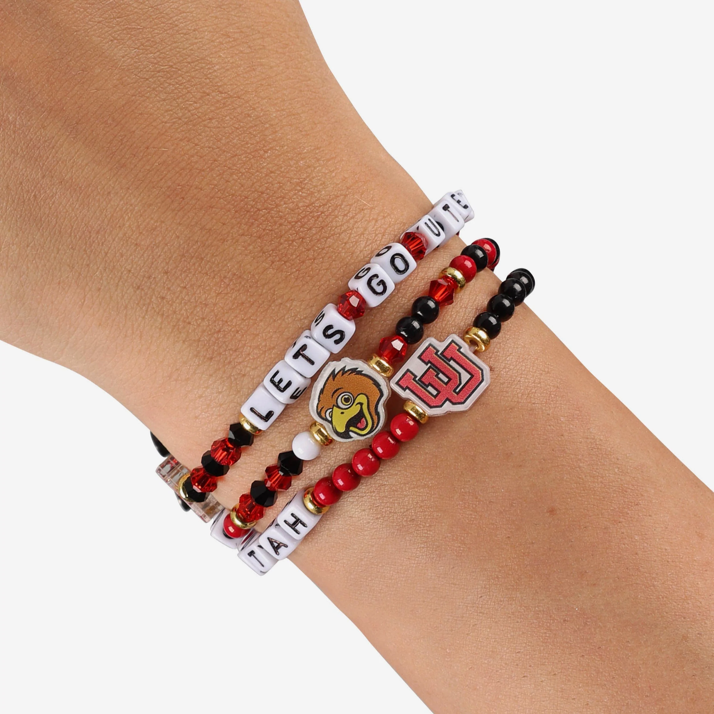 Utah Utes 3 Pack Friendship Bracelet - Image 4