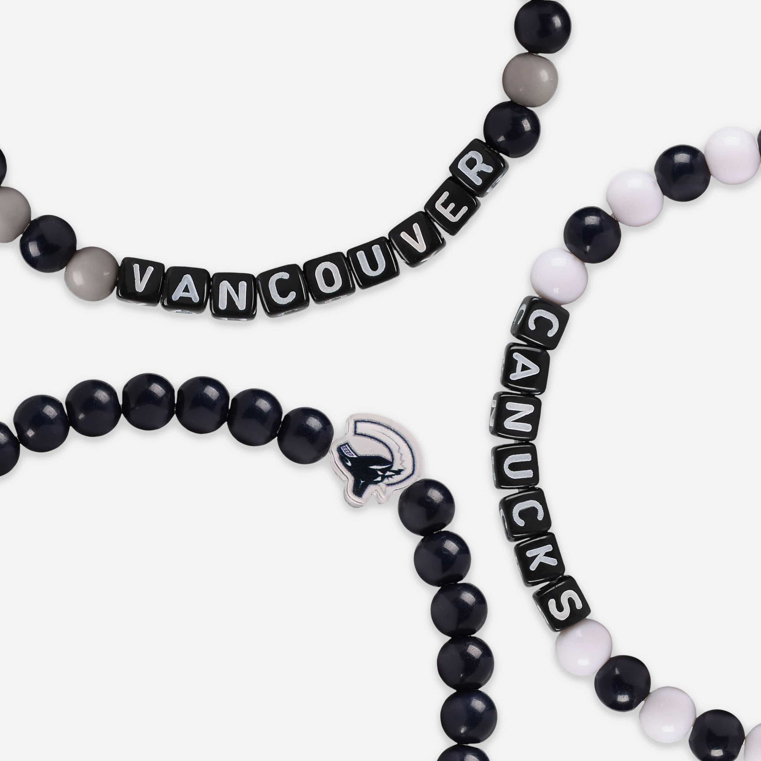 Vancouver Canucks 3 Pack Beaded Friendship Bracelet - Image 2