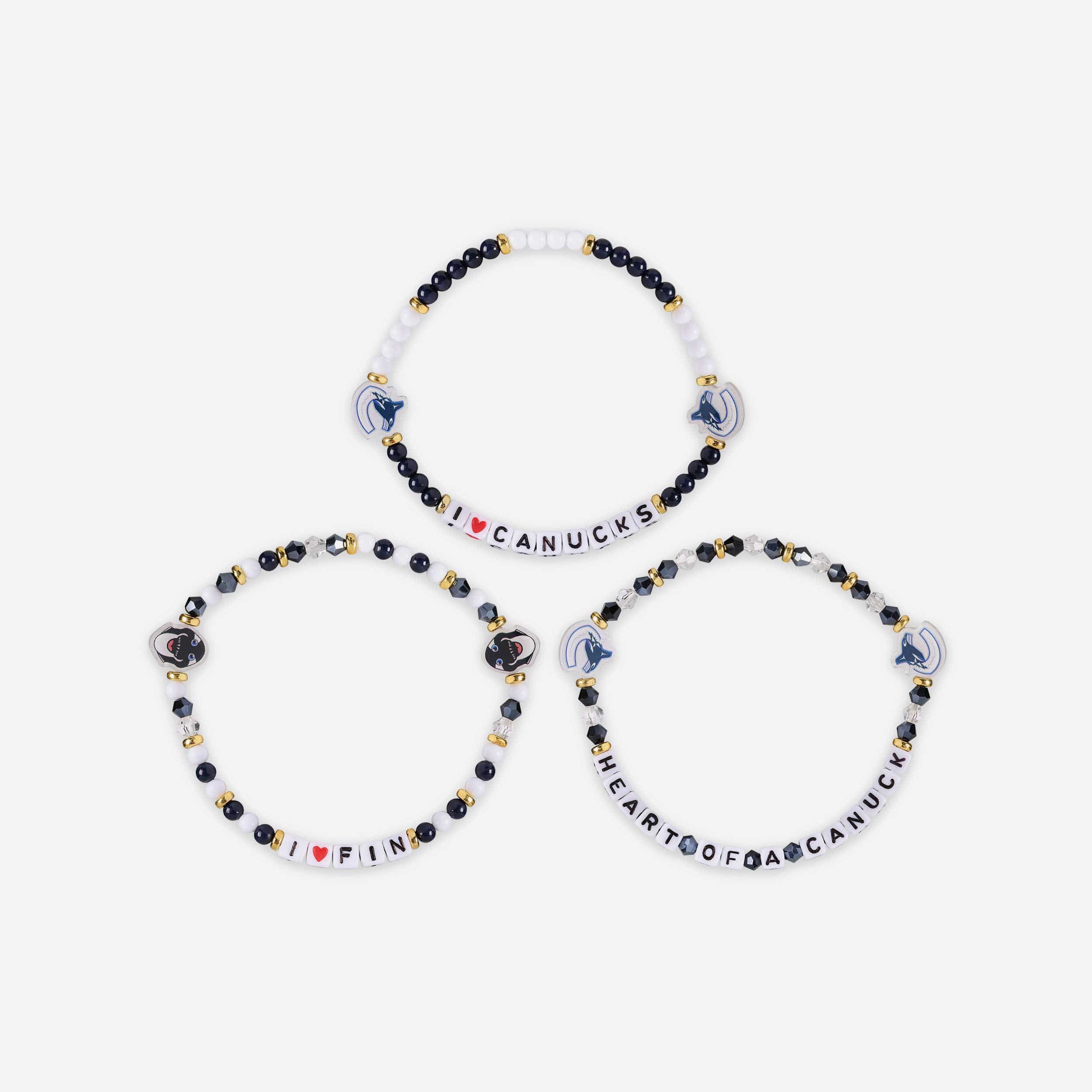 Vancouver Canucks 3 Pack Friendship Bracelet - Image 3