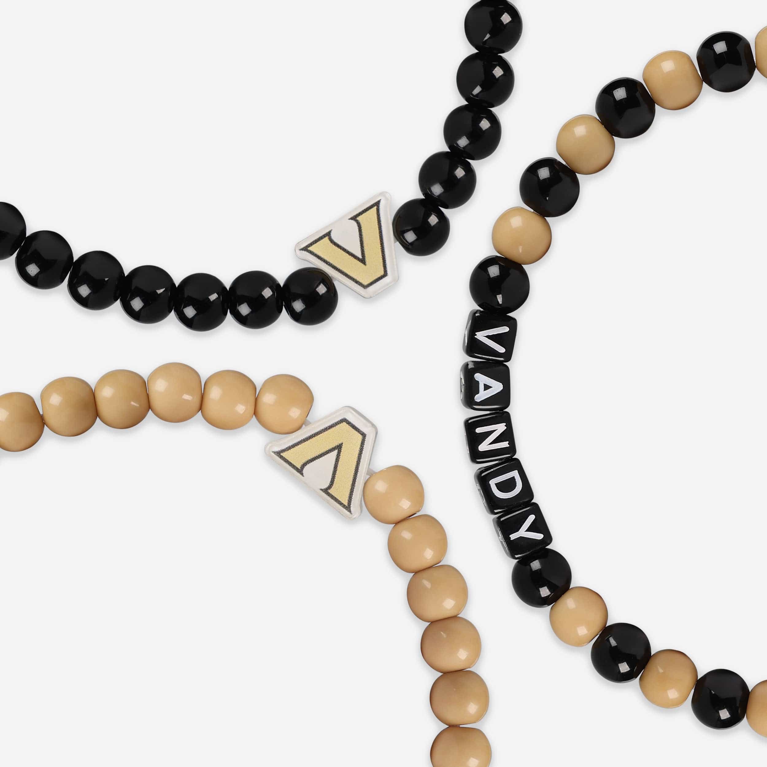 Vanderbilt Commodores 3 Pack Beaded Friendship Bracelet - Image 2