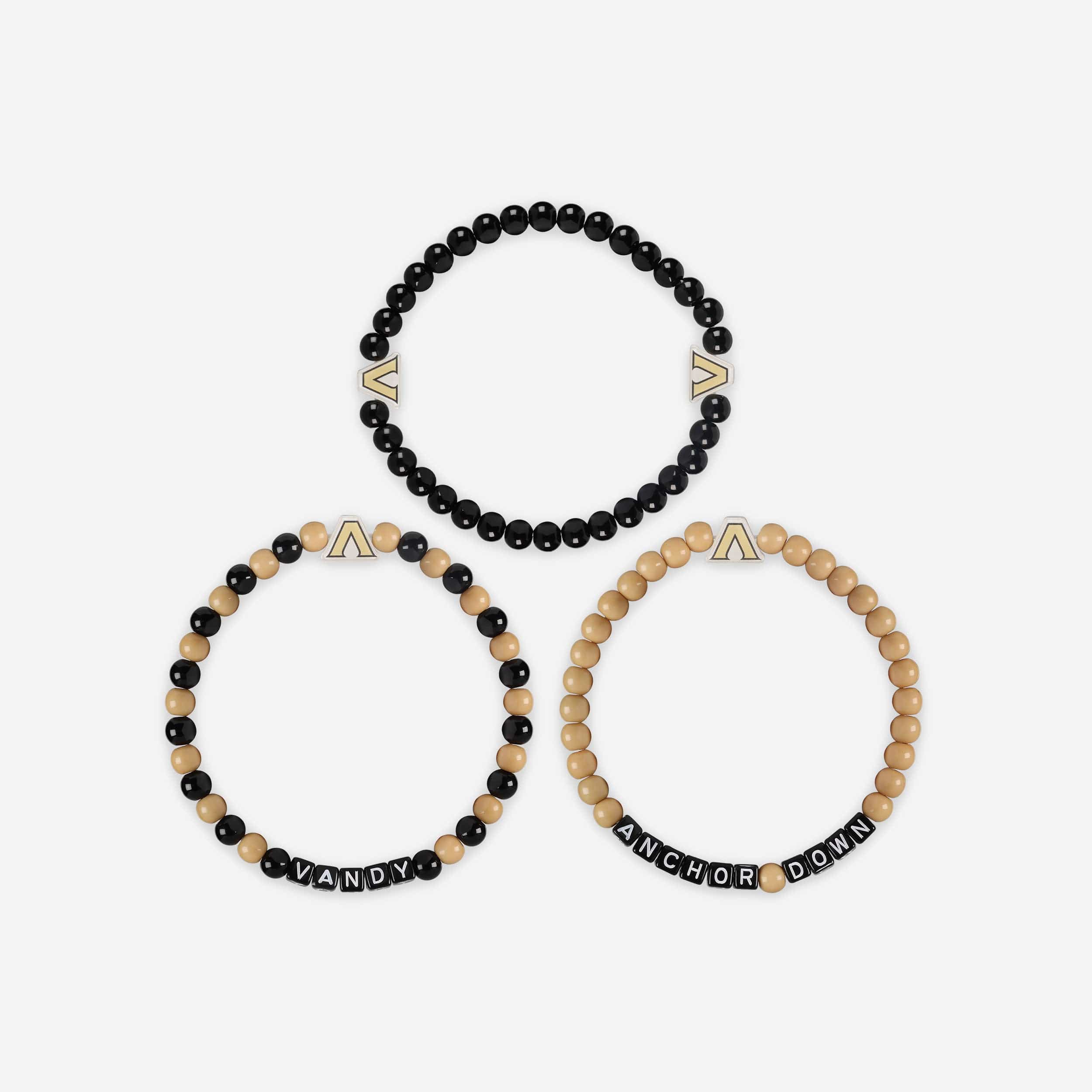 Vanderbilt Commodores 3 Pack Beaded Friendship Bracelet - Image 3