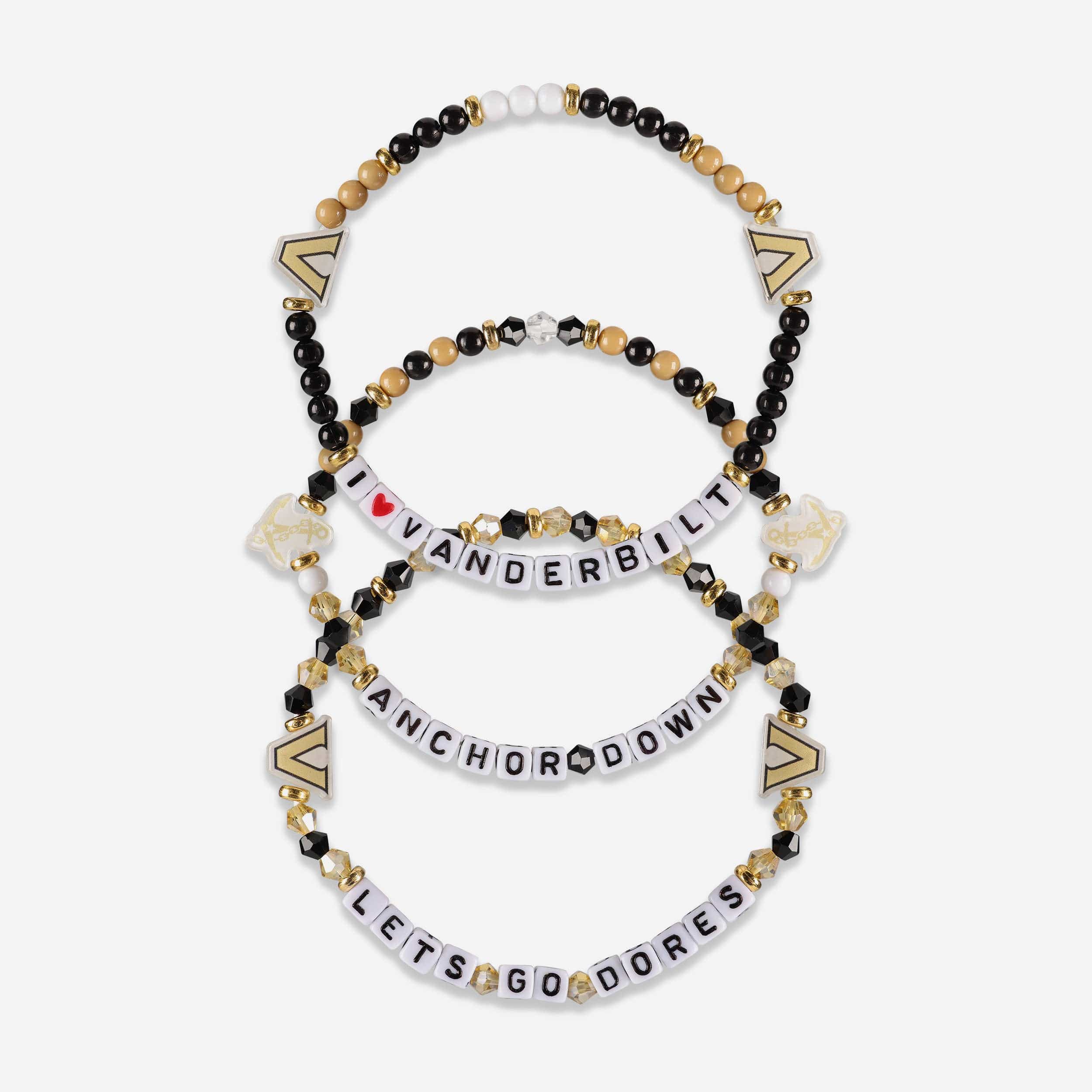 Vanderbilt Commodores 3 Pack Friendship Bracelet