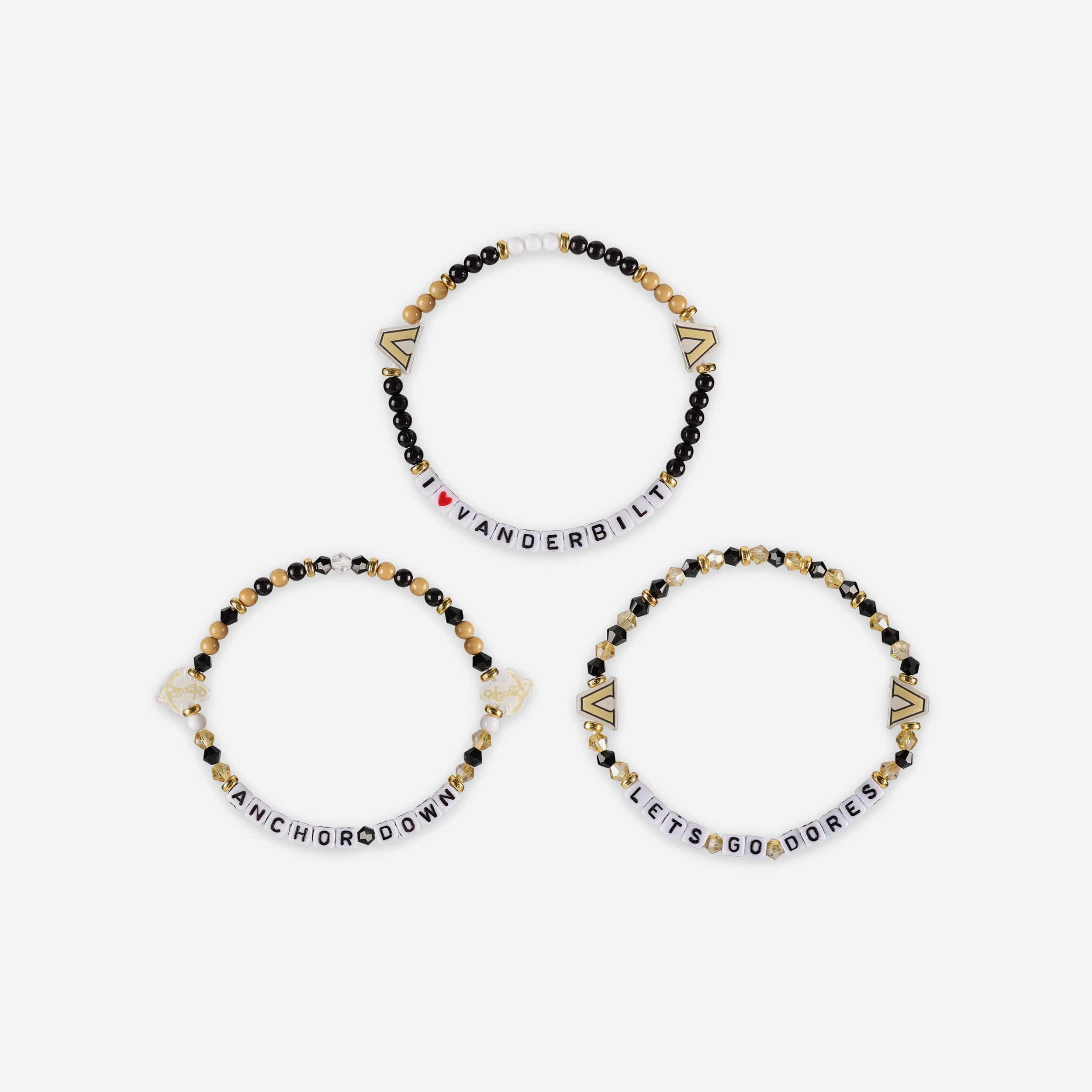 Vanderbilt Commodores 3 Pack Friendship Bracelet - Image 3