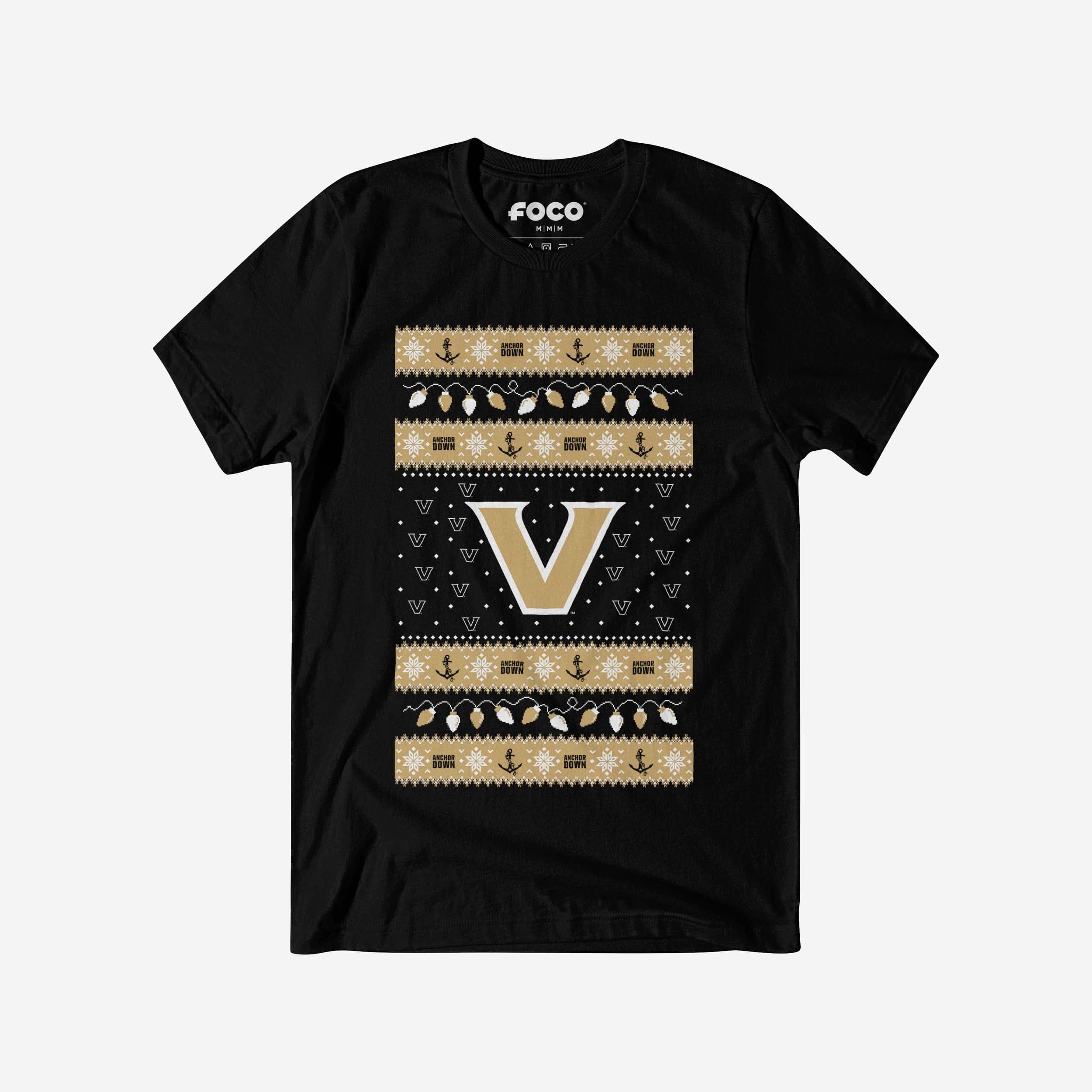 Vanderbilt Commodores Holiday Lights Sweater T-Shirt