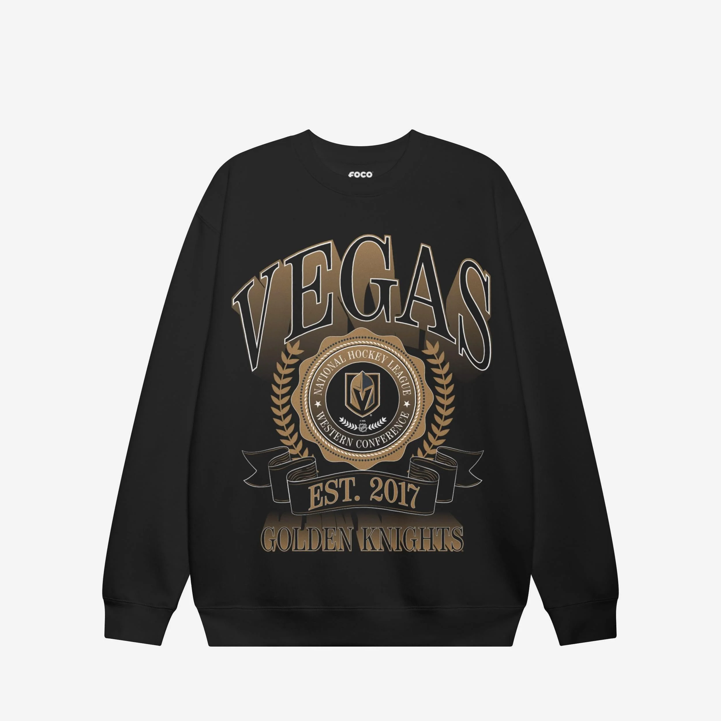 Vegas Golden Knights Banner Crest Crew Neck Sweatshirt