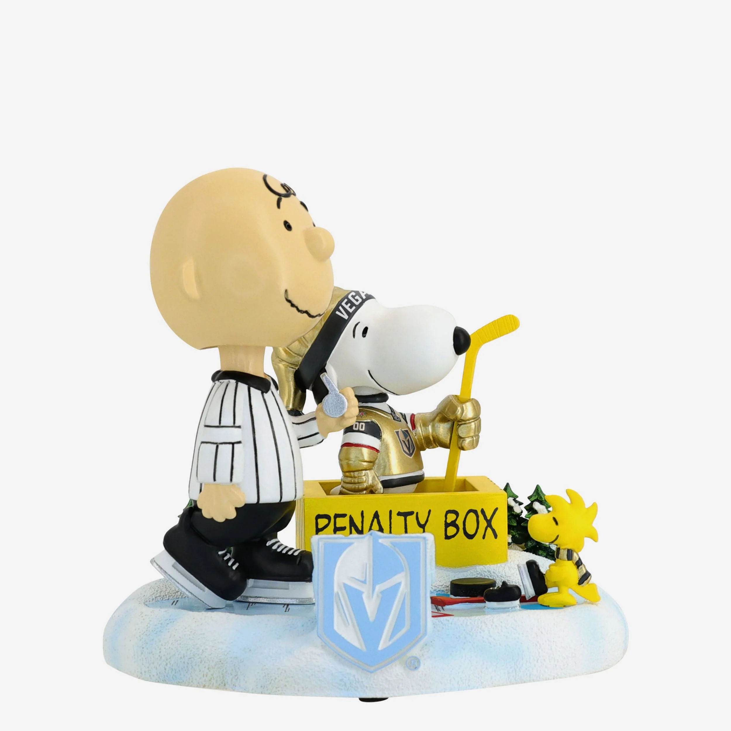Vegas Golden Knights Peanuts Penalty Box Mini Bobblehead Scene
