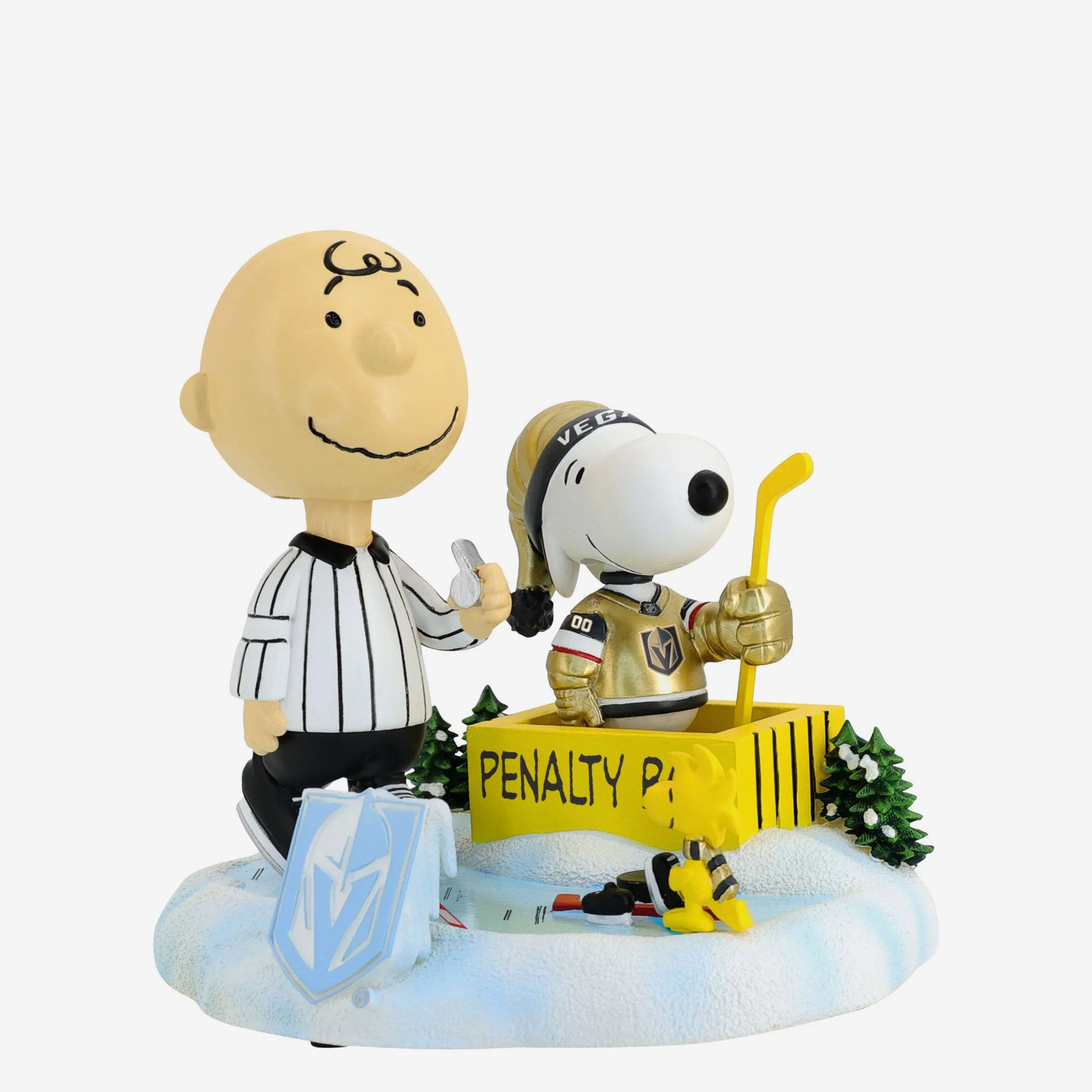 Vegas Golden Knights Peanuts Penalty Box Mini Bobblehead Scene - Image 5