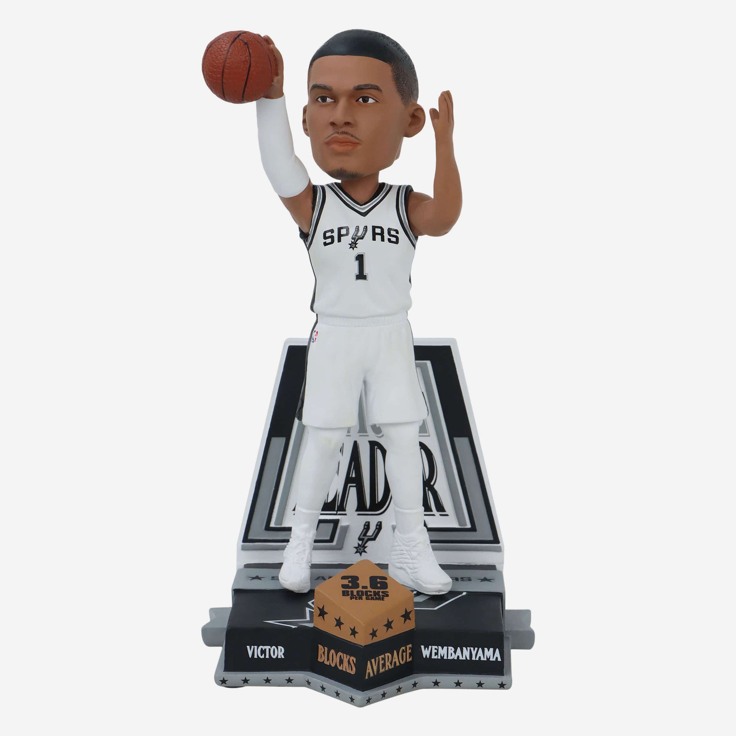 Victor Wembanyama San Anotonio Spurs 2024 Blocks Per Game Leader Bobblehead