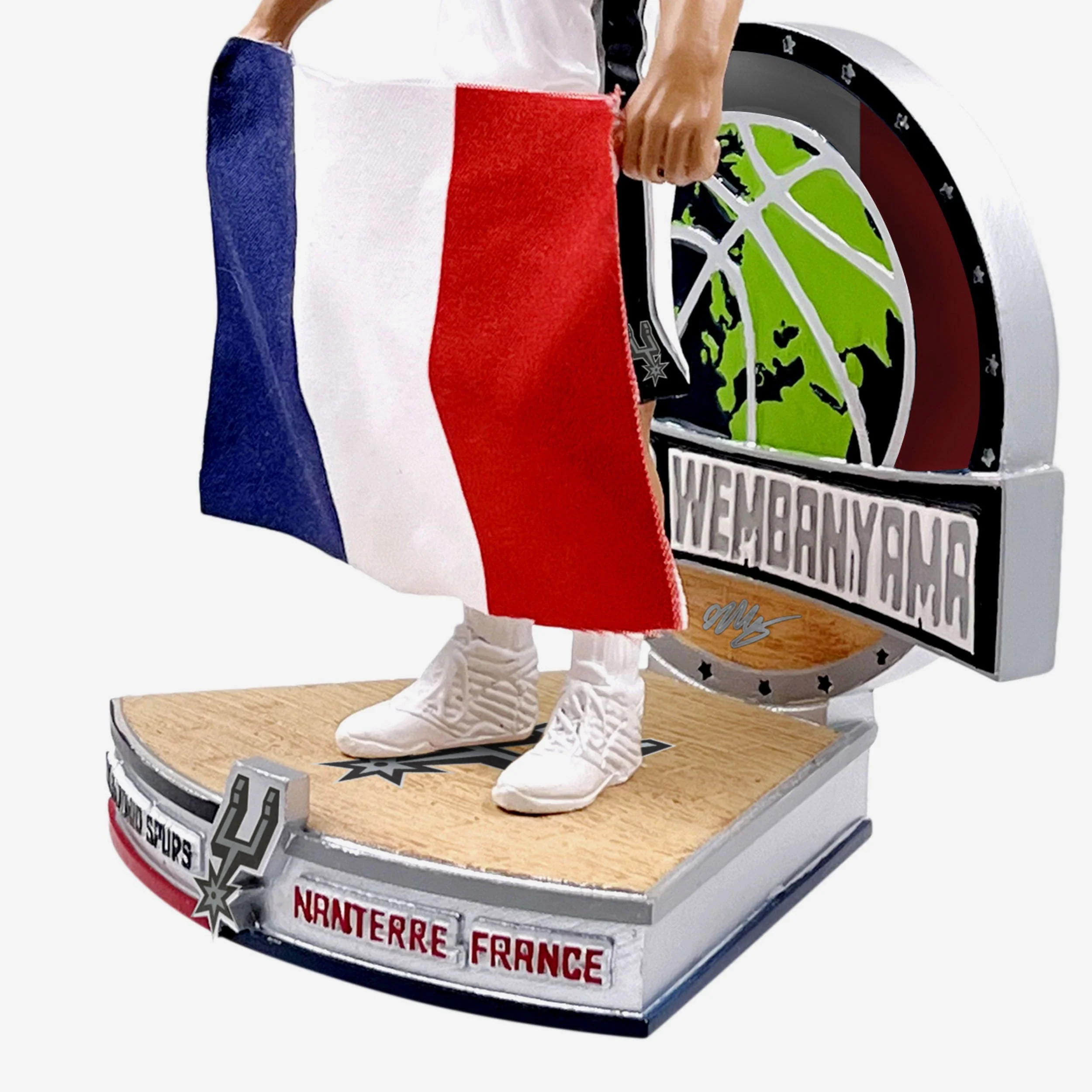 Victor Wembanyama San Antonio Spurs French National Flag International Collection Bobblehead - Image 3