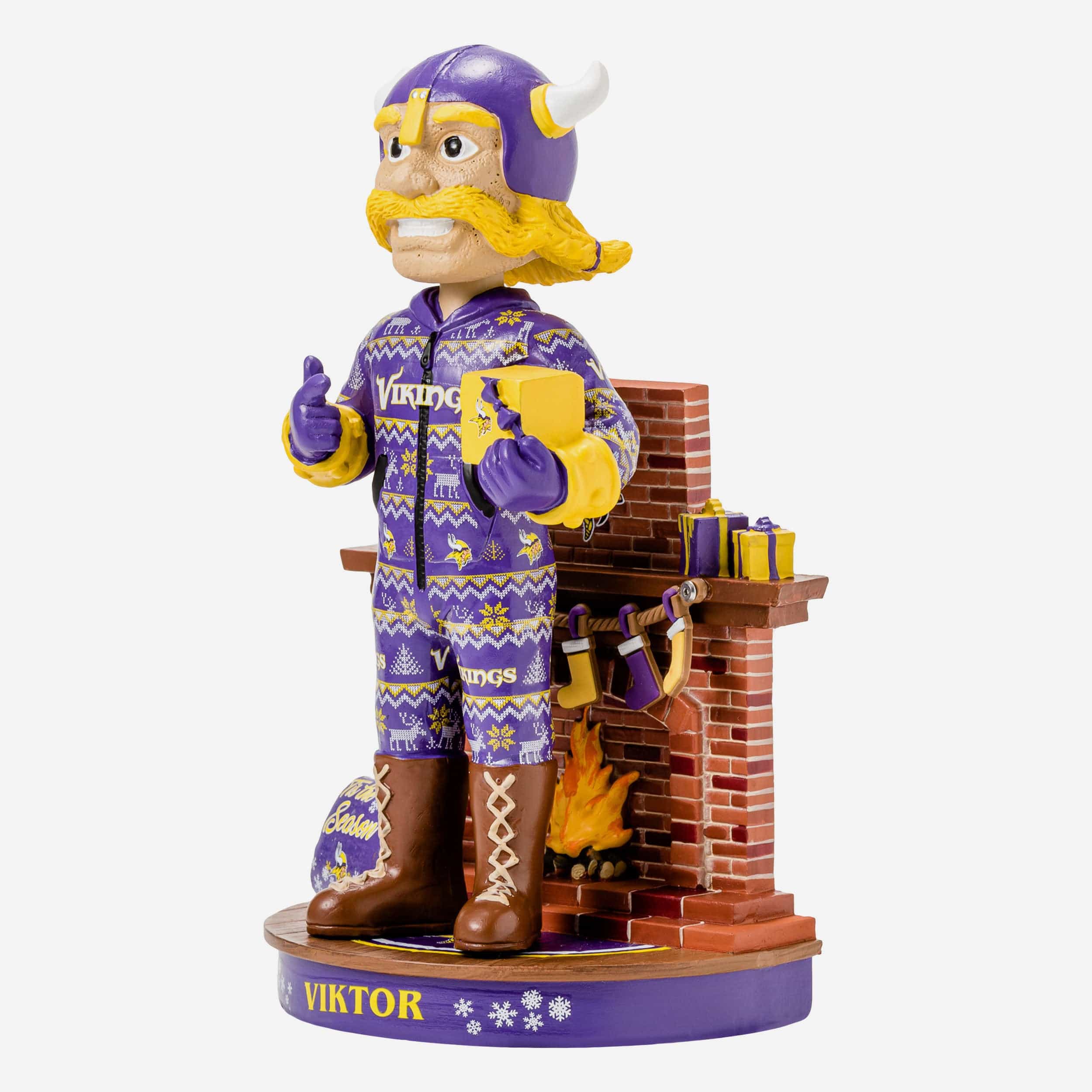 Viktor The Viking Minnesota Vikings Holiday Mascot Bobblehead - Image 4