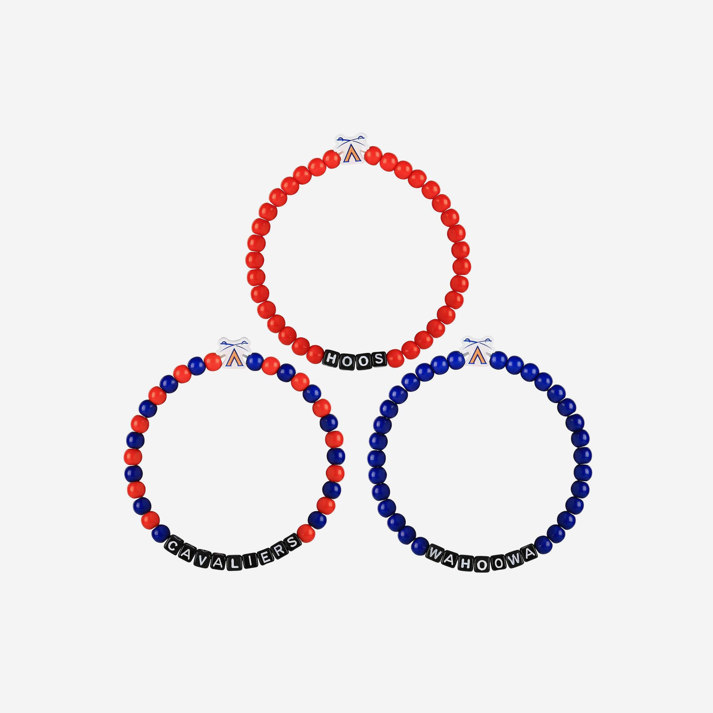 Virginia Cavaliers 3 Pack Beaded Friendship Bracelet - Image 3