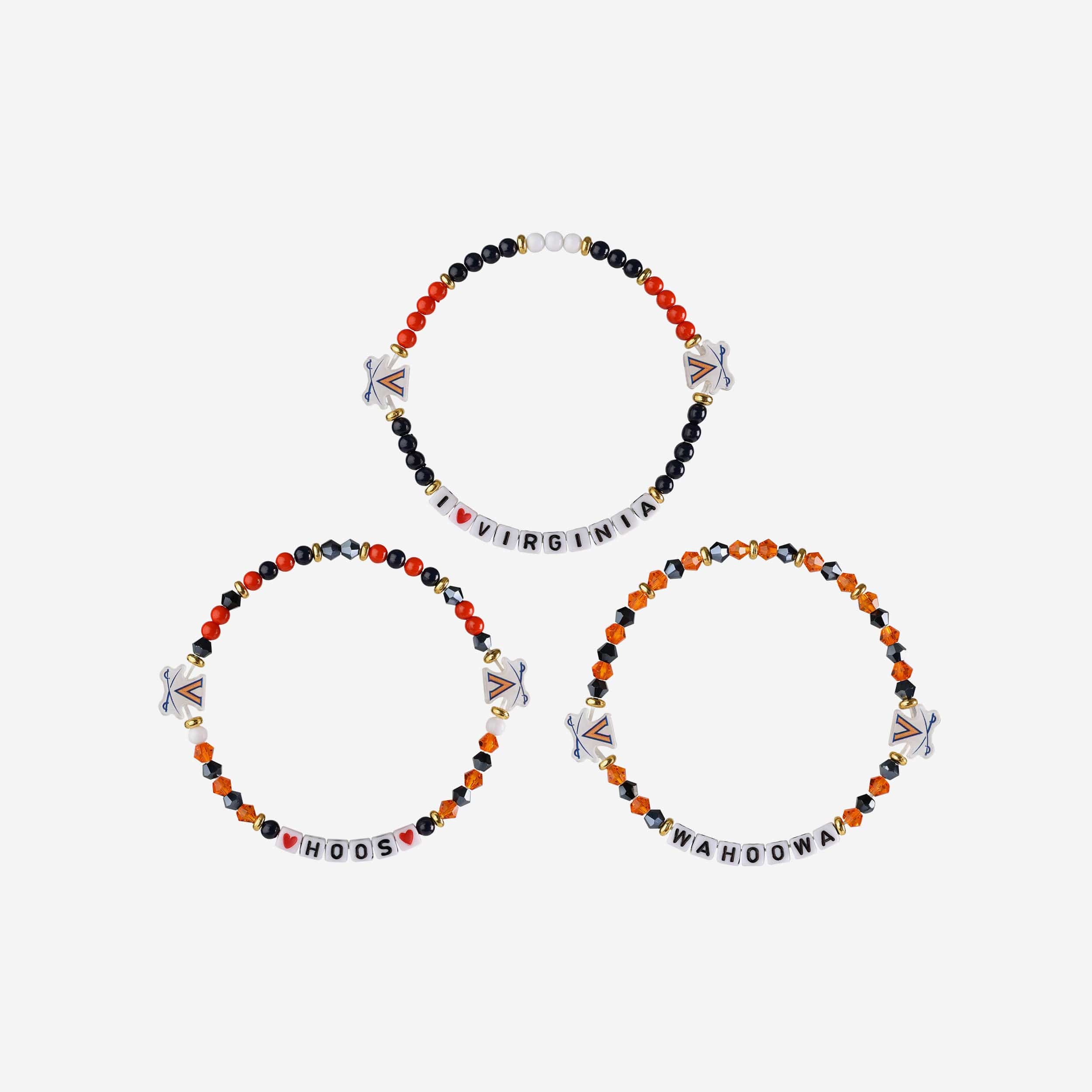 Virginia Cavaliers 3 Pack Friendship Bracelet - Image 3