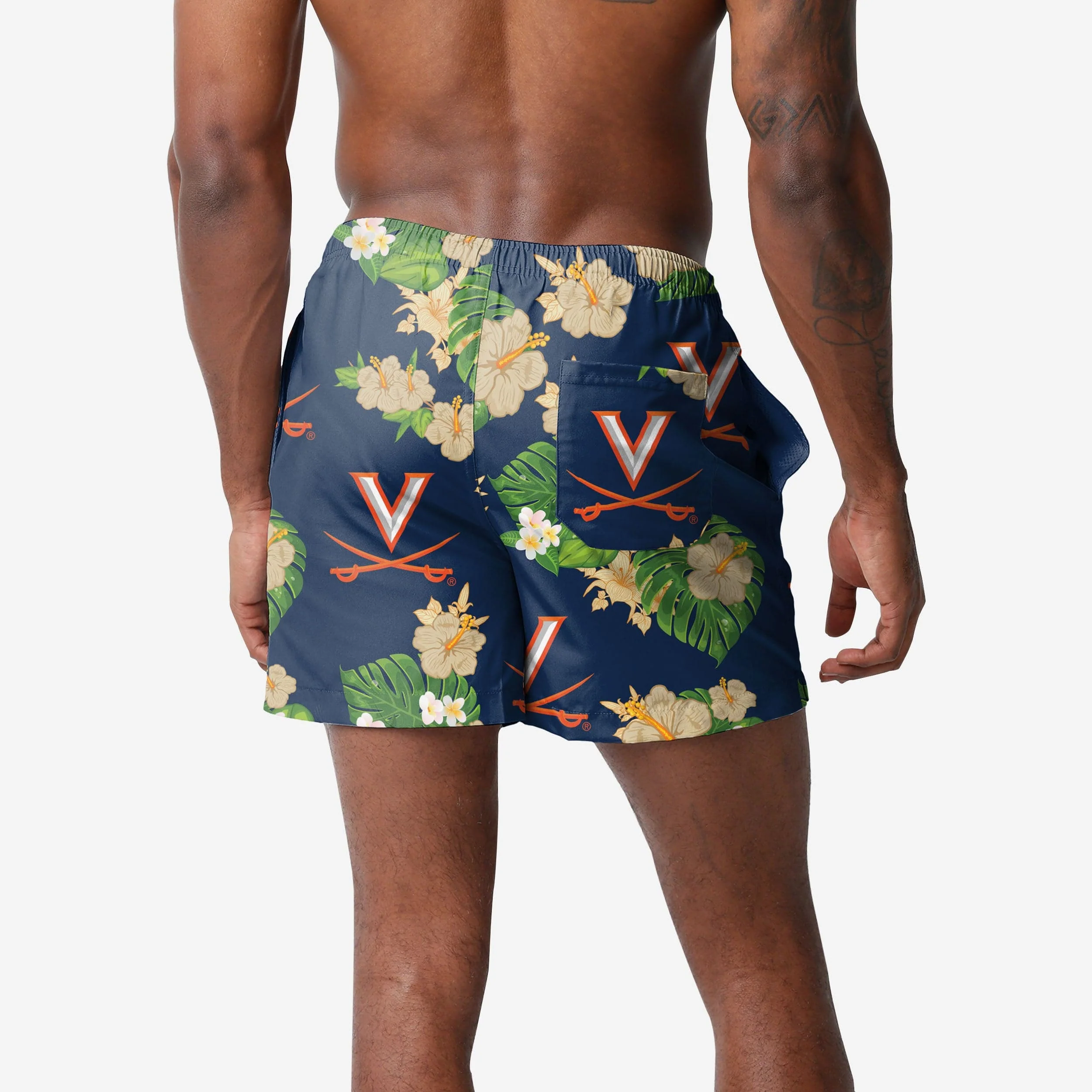 Virginia Cavaliers Floral Swimming Trunks - Image 2