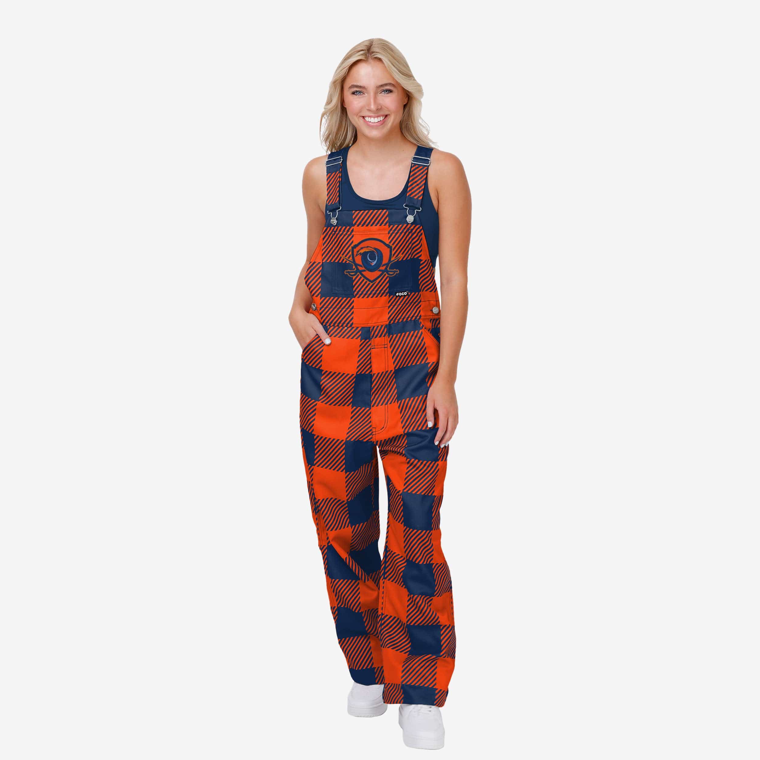 Virginia Cavaliers Womens Plaid Bib Overalls