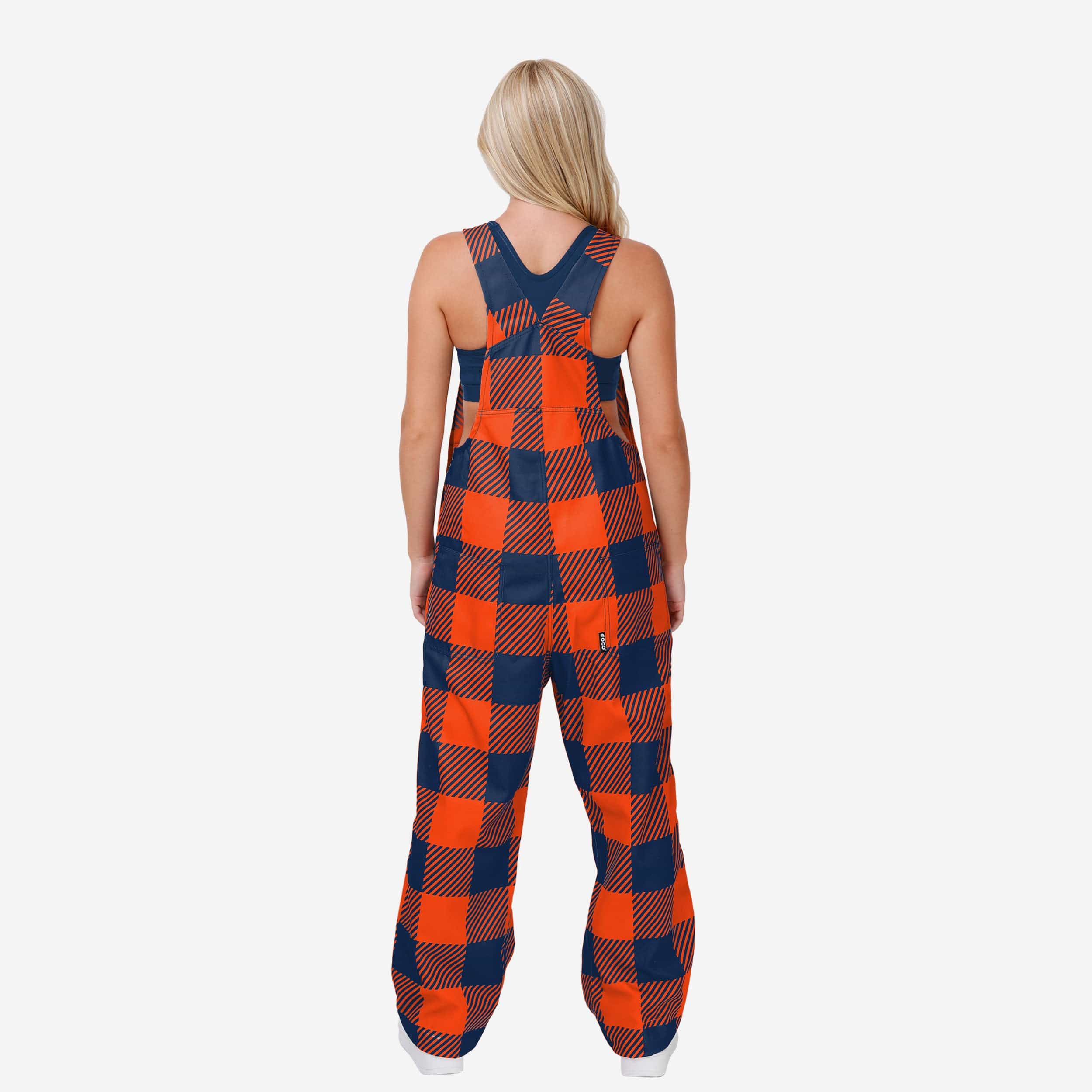 Virginia Cavaliers Womens Plaid Bib Overalls - Image 2