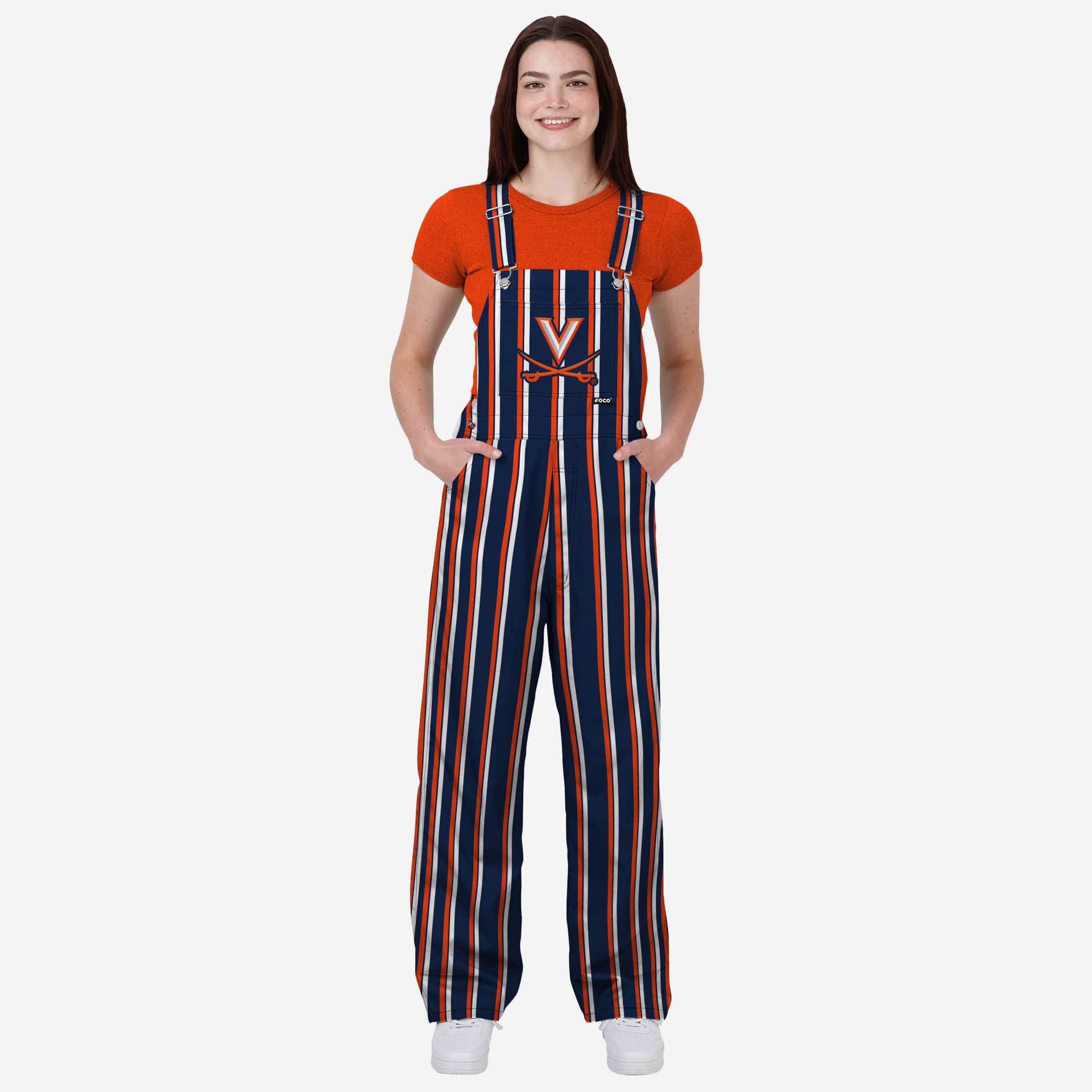 Virginia Cavaliers Womens Sideline Spirit Bib Overalls