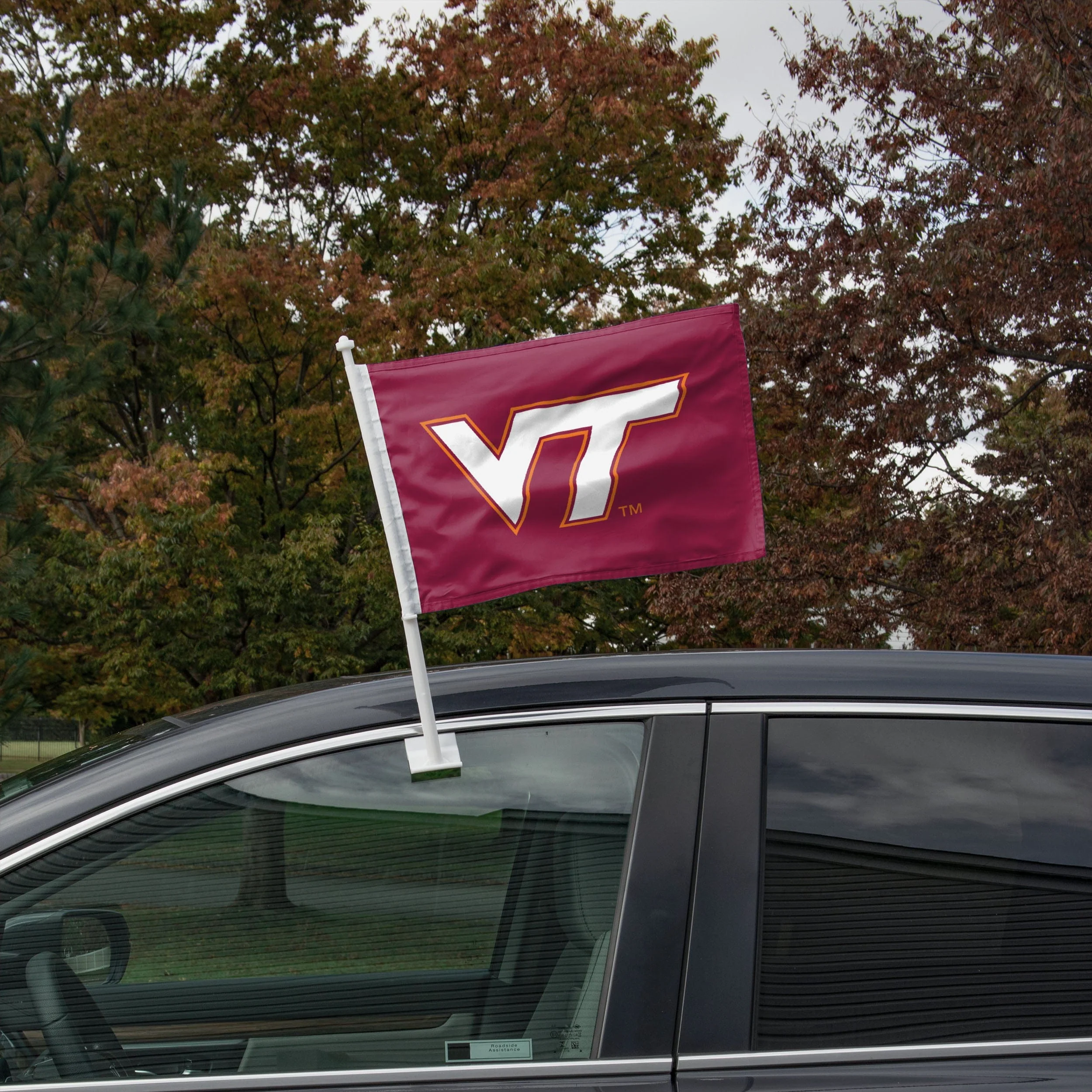 Virginia Tech Hokies 2 Pack Solid Car Flag - Image 2