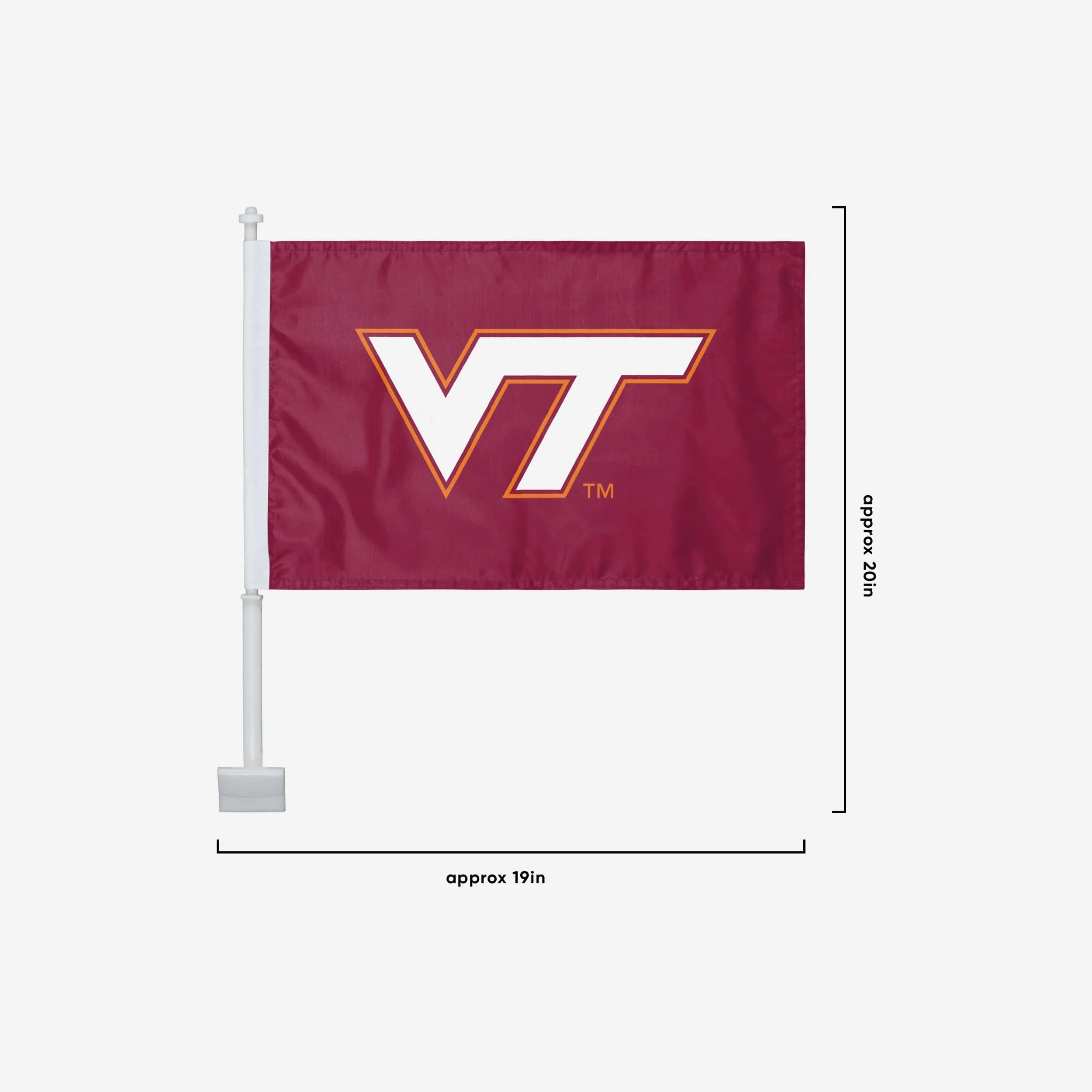 Virginia Tech Hokies 2 Pack Solid Car Flag - Image 3