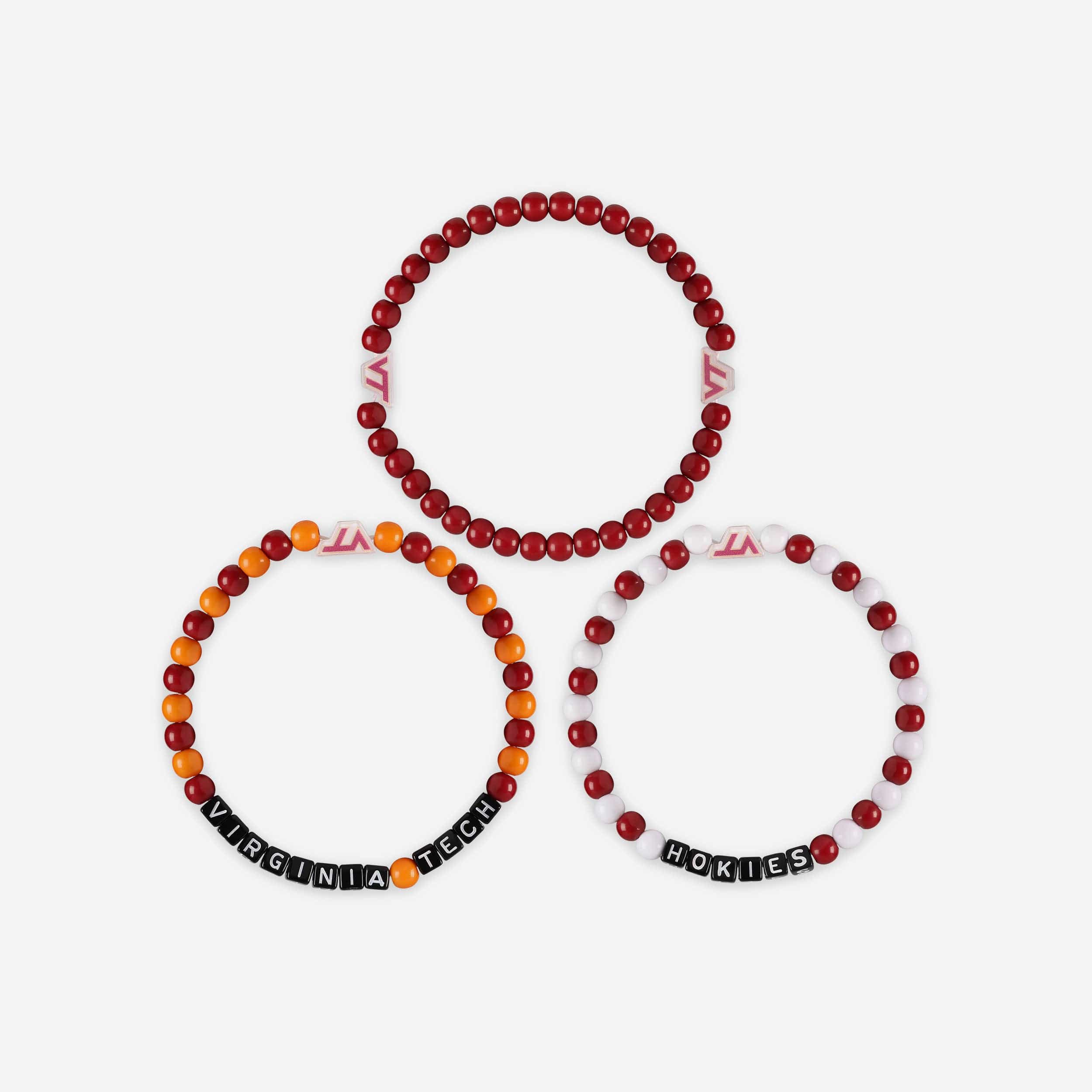 Virginia Tech Hokies 3 Pack Beaded Friendship Bracelet - Image 3