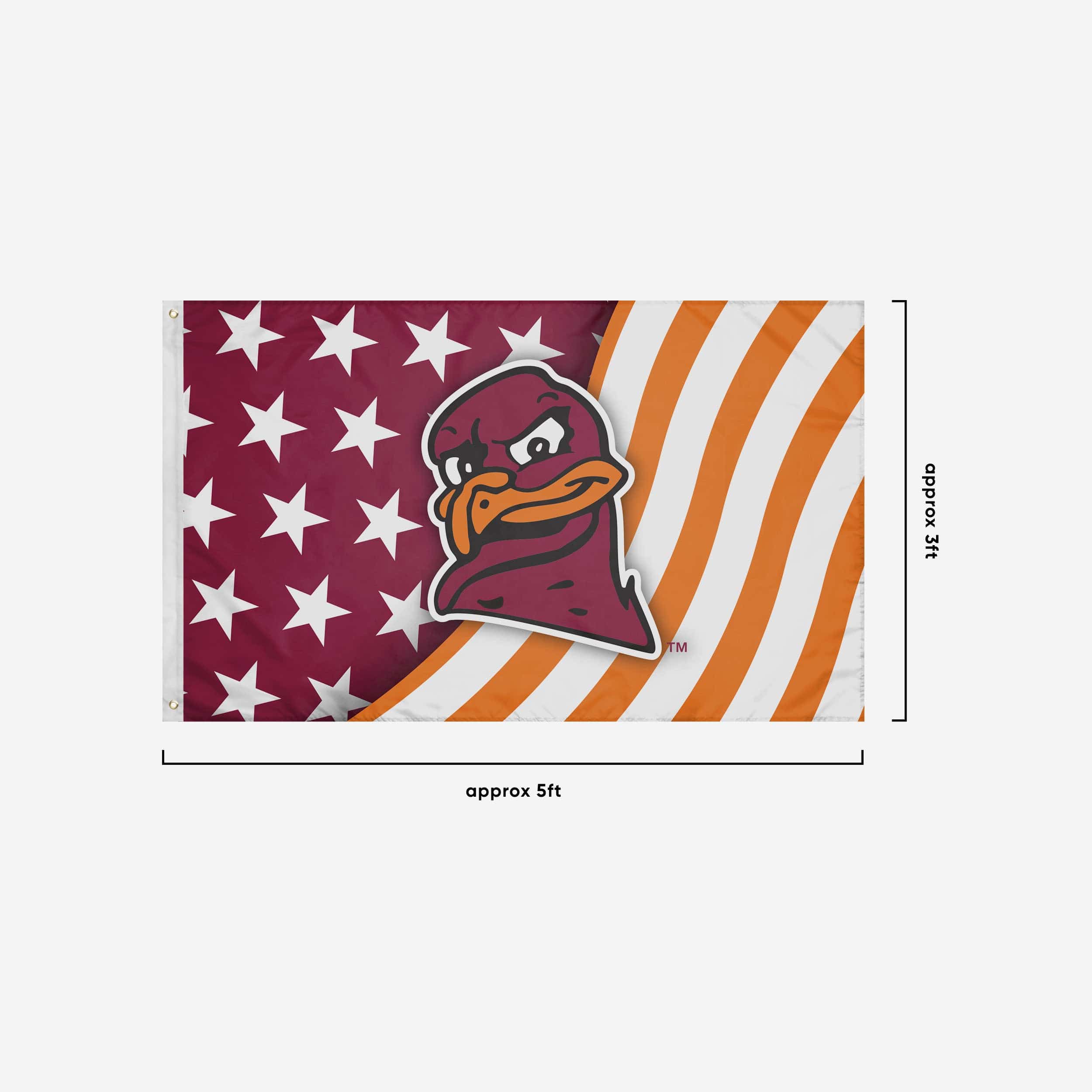 Virginia Tech Hokies Americana Horizontal Flag - Image 3
